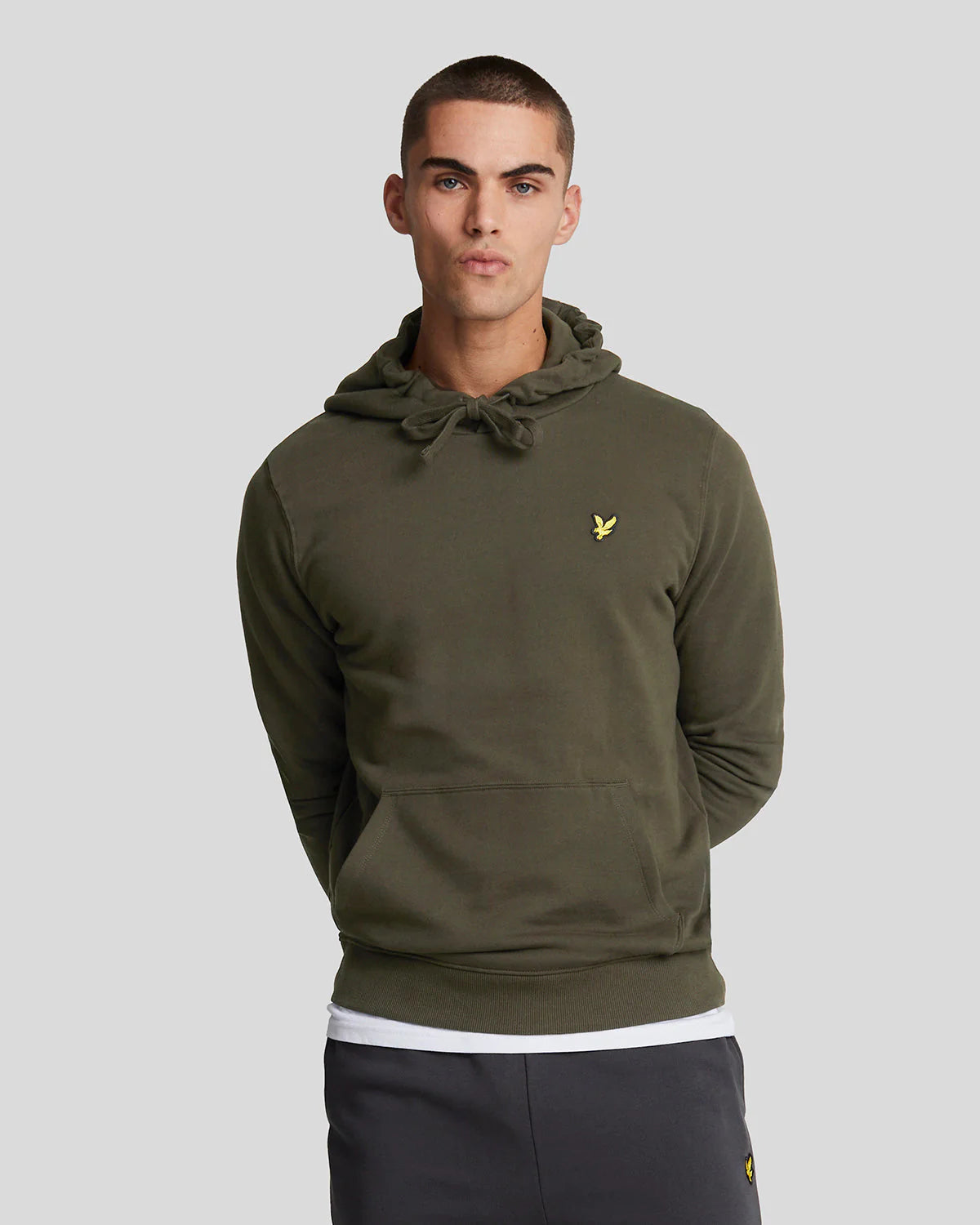 Brushed Back Hoodie Sweatshirt Lyle & Scott - Olive