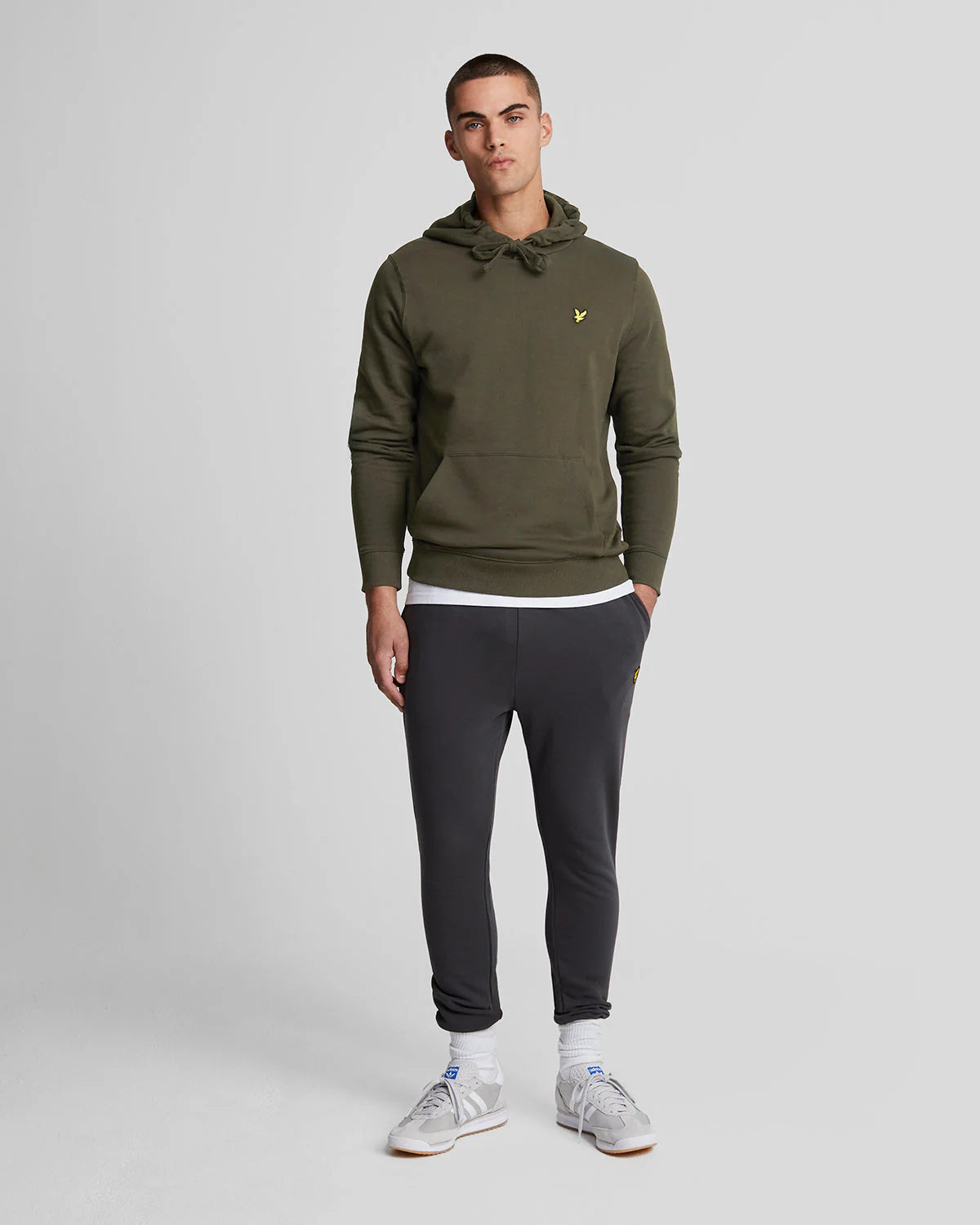 Brushed Back Hoodie Sweatshirt Lyle & Scott - Olive