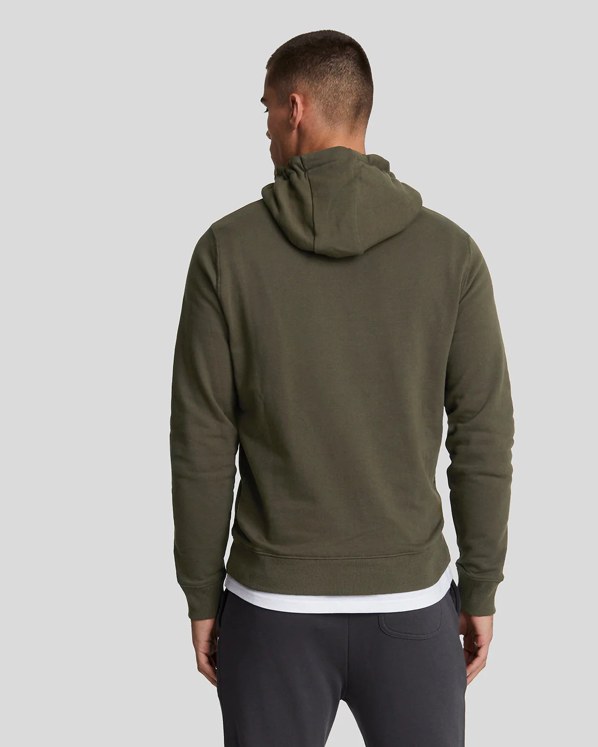 Brushed Back Hoodie Sweatshirt Lyle & Scott - Olive