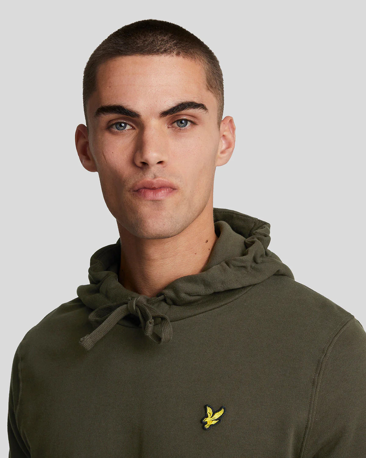 Brushed Back Hoodie Sweatshirt Lyle & Scott - Olive