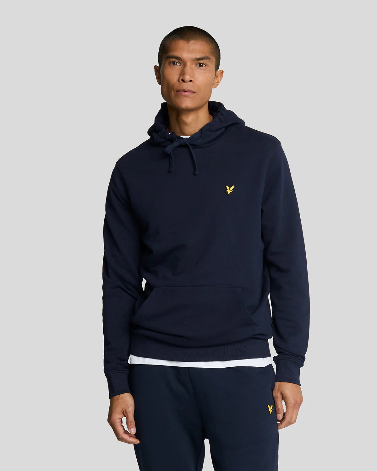 Brushed Back Hoodie Sweatshirt Lyle & Scott - Dark Navy