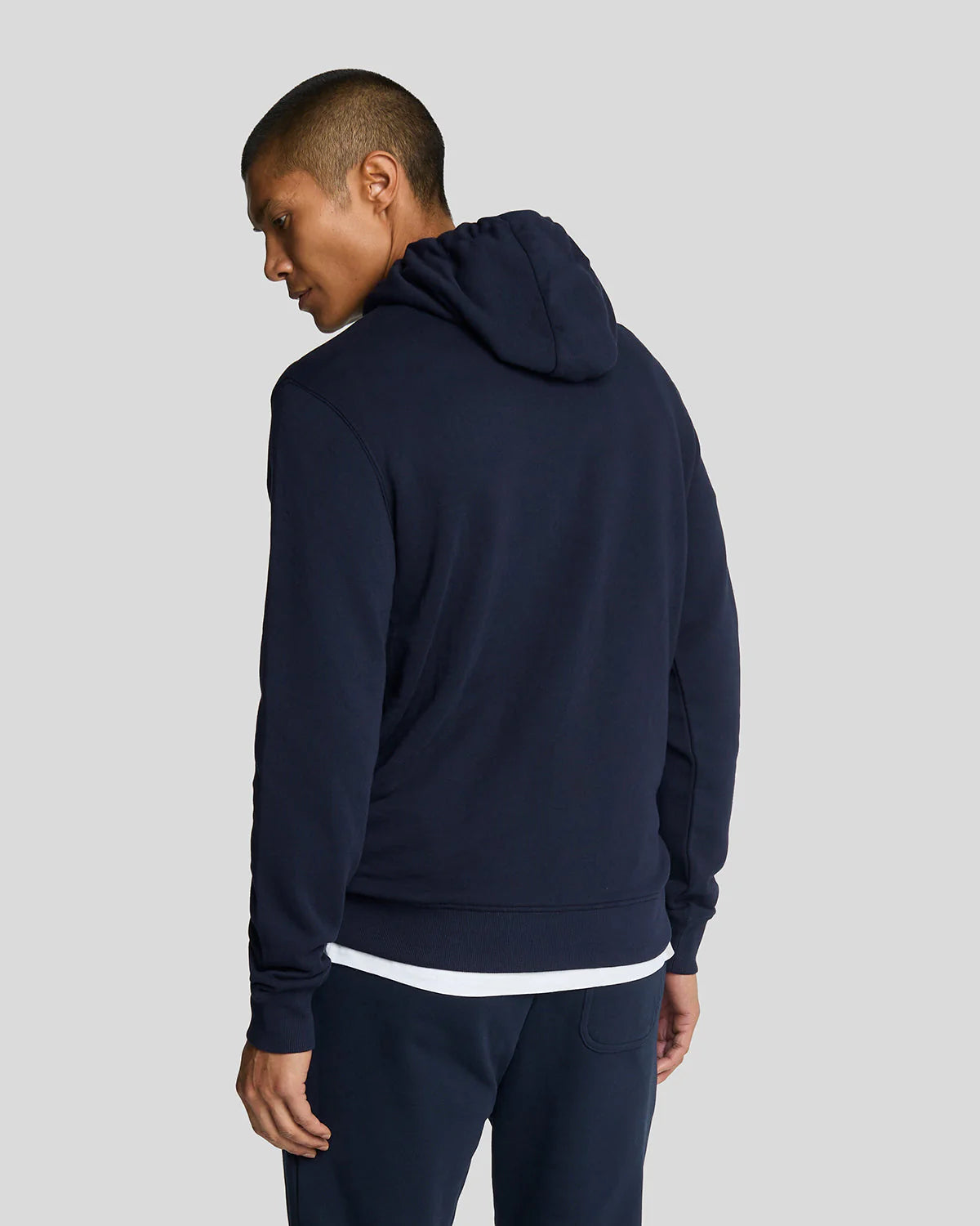 Brushed Back Hoodie Sweatshirt Lyle & Scott - Dark Navy