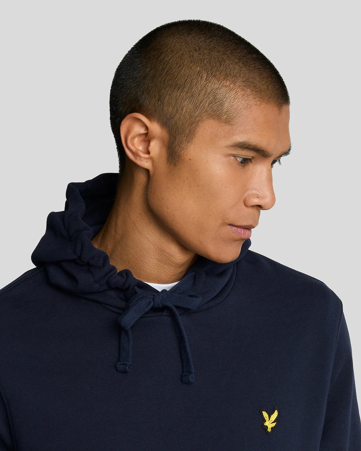 Brushed Back Hoodie Sweatshirt Lyle & Scott - Dark Navy