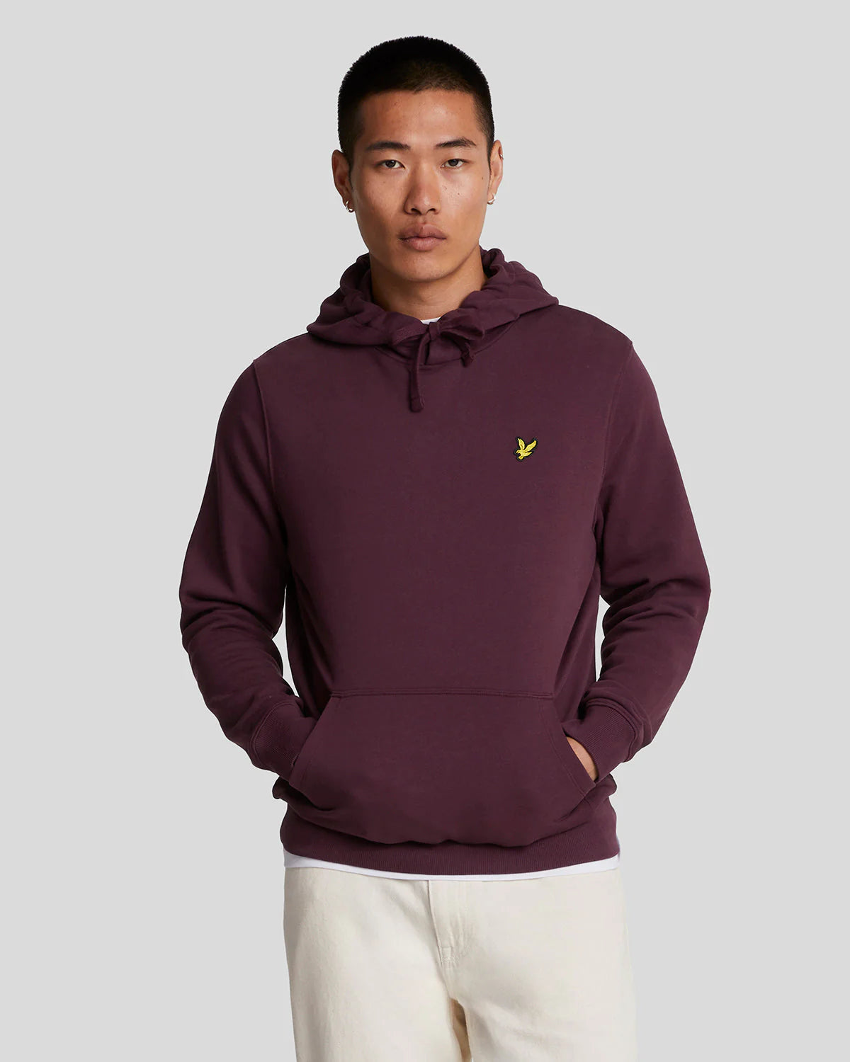 Brushed Back Hoodie Sweatshirt Lyle & Scott - Burgundy