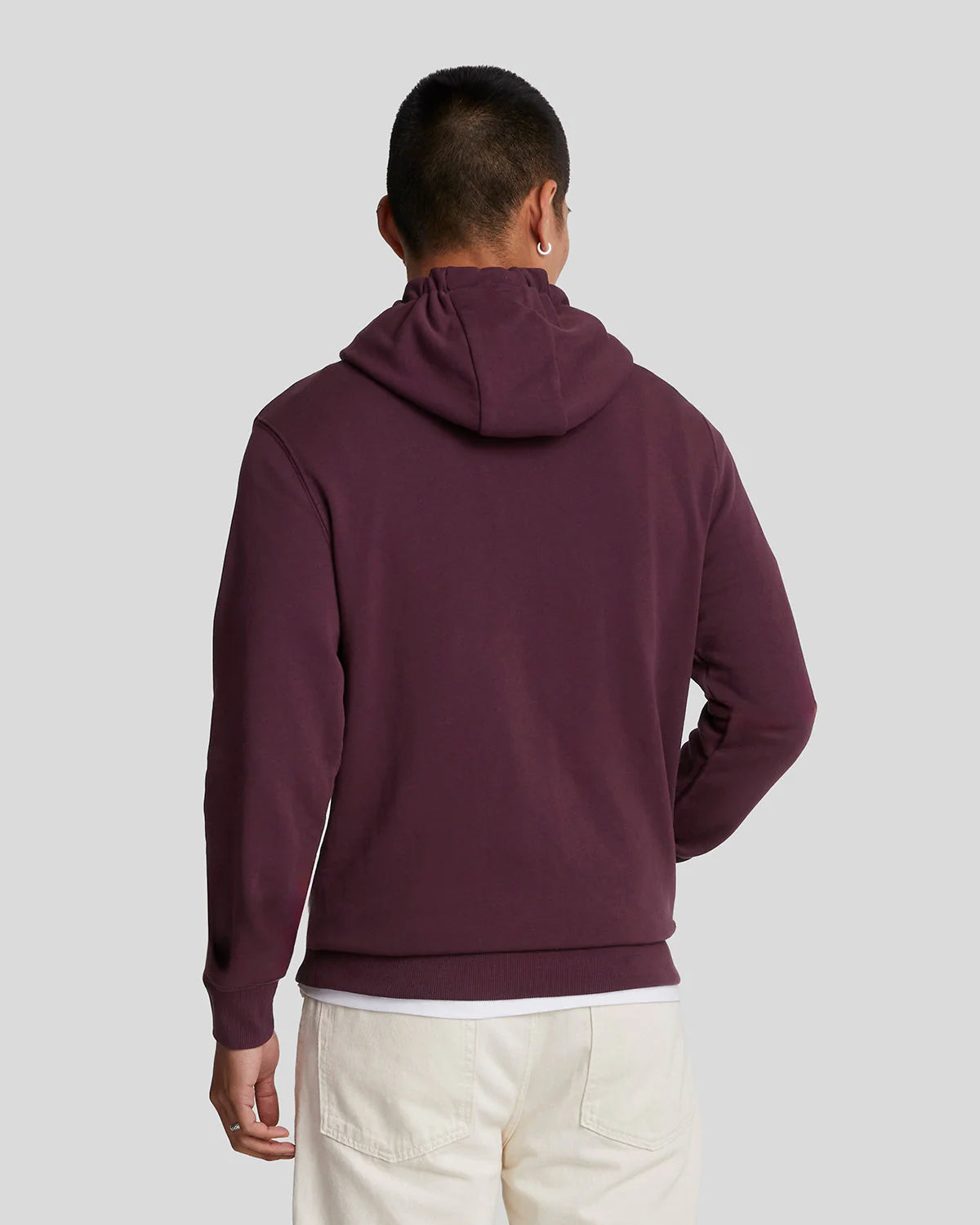 Brushed Back Hoodie Sweatshirt Lyle & Scott - Burgundy