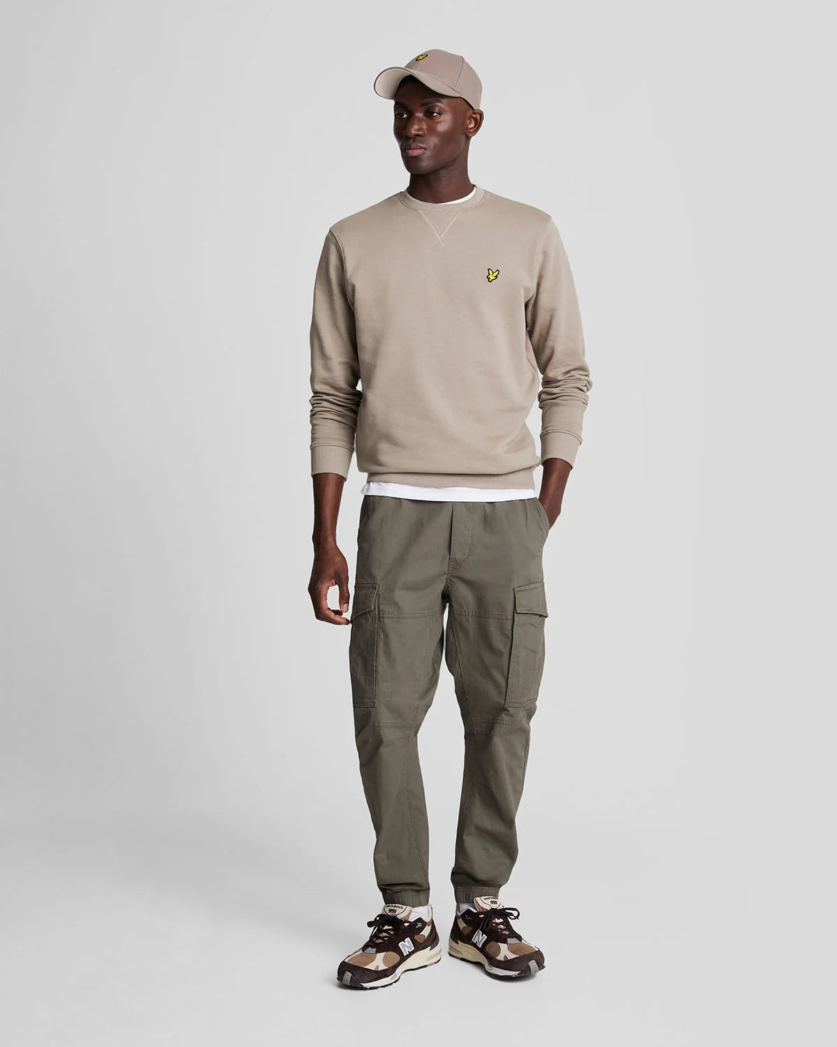 Brushed Back Crew Neck Sweatshirt Lyle & Scott - Heritage Taupe