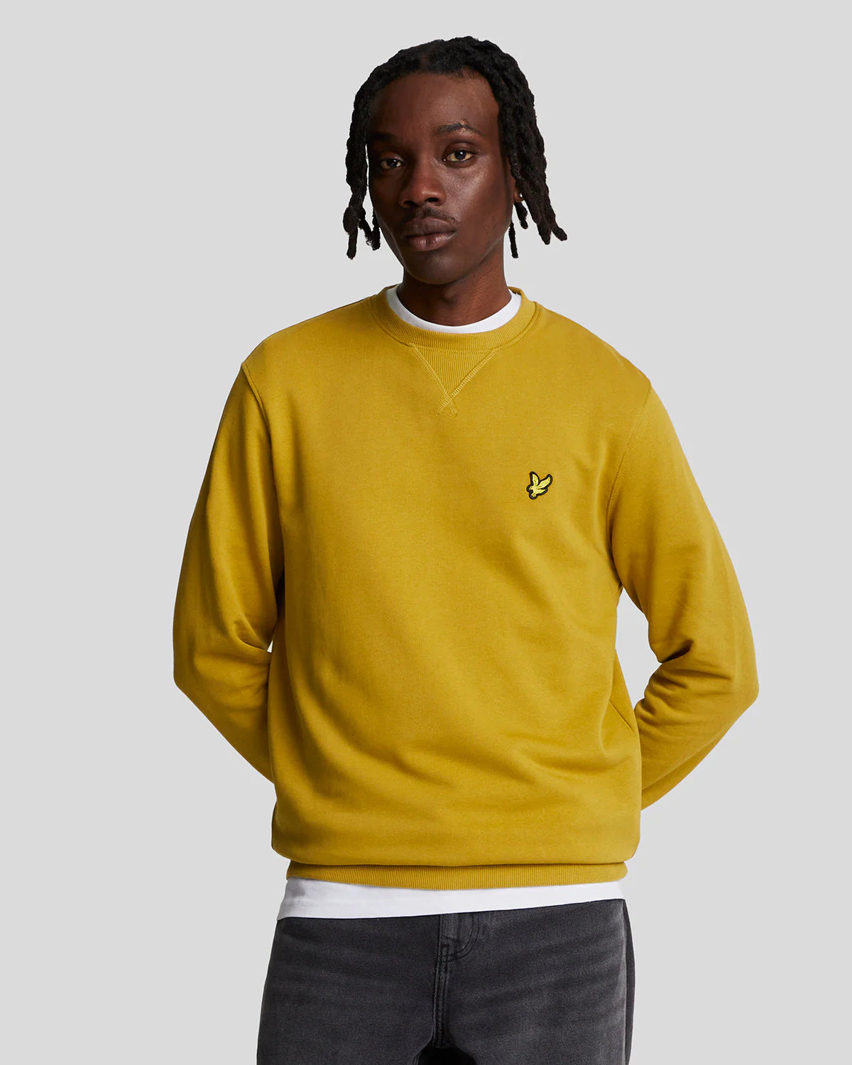 Brushed Back Crew Neck Sweatshirt Lyle & Scott - Ellaness Gold