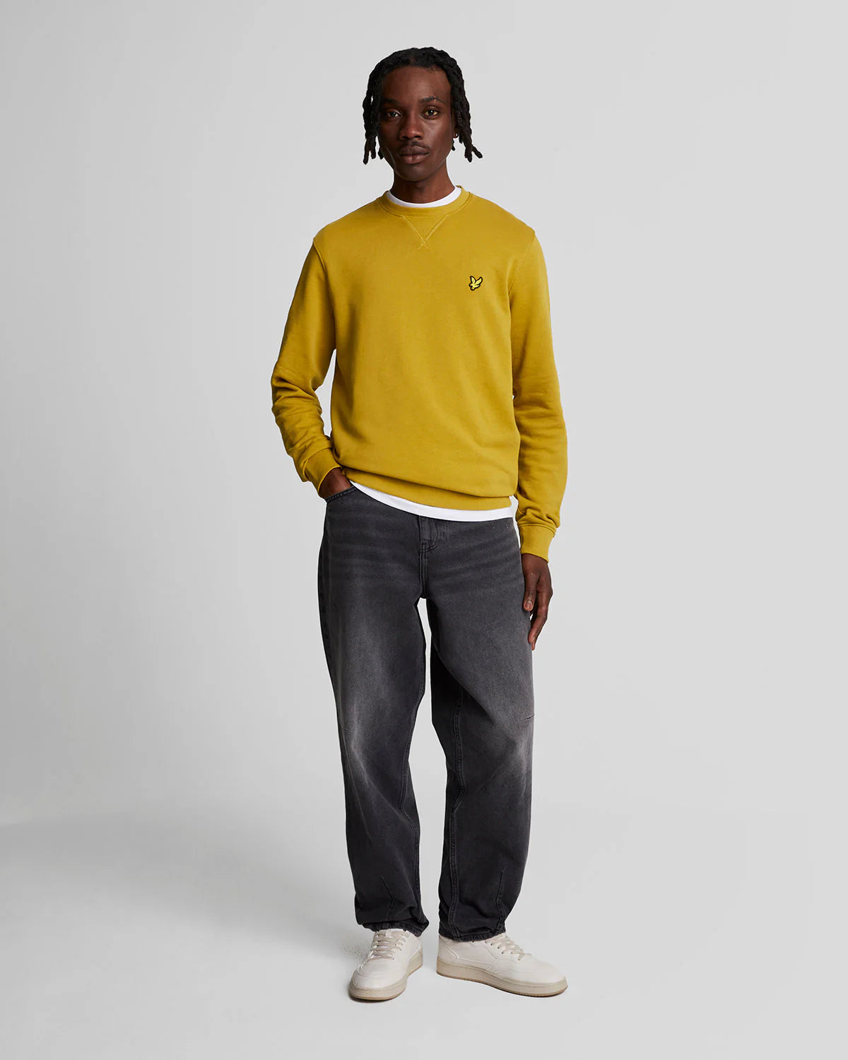 Brushed Back Crew Neck Sweatshirt Lyle & Scott - Ellaness Gold