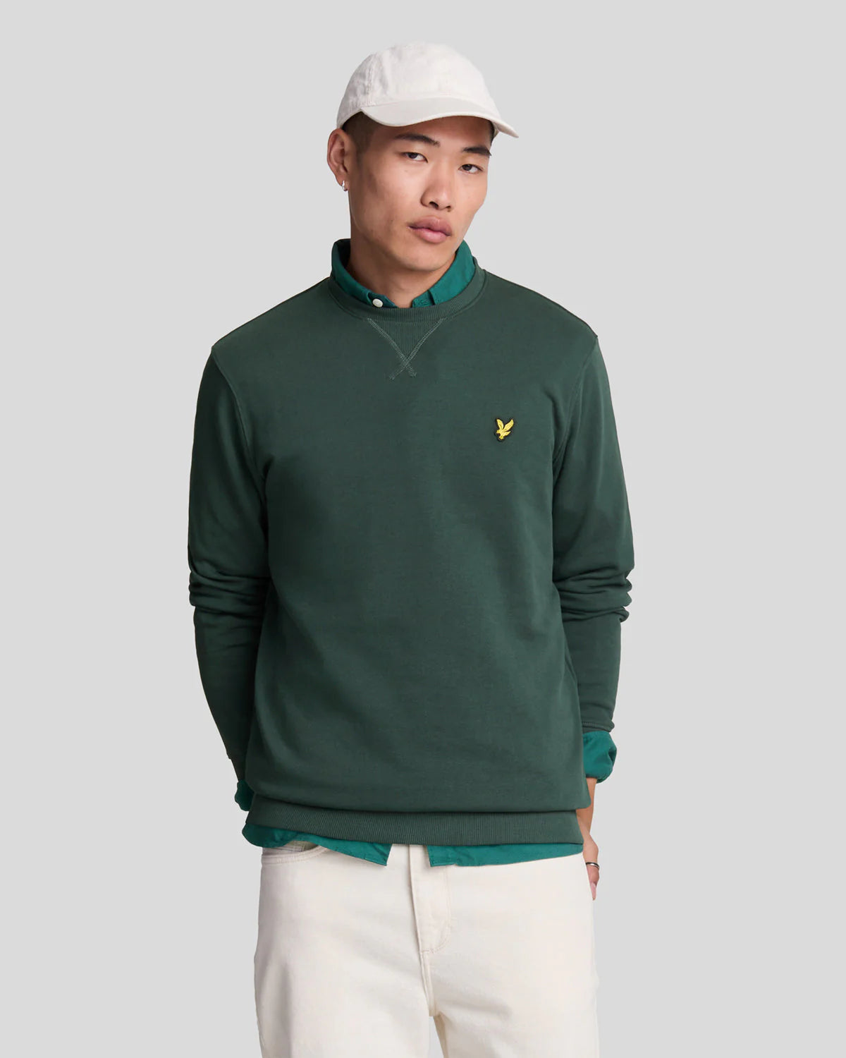 Brushed Back Crew Neck Sweatshirt Lyle & Scott - Argyle Teal