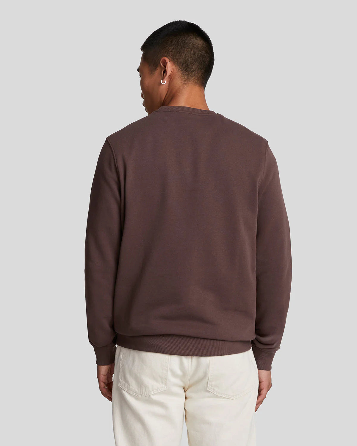 Brushed Back Crew Neck Sweatshirt Lyle & Scott - Deep Mahogany