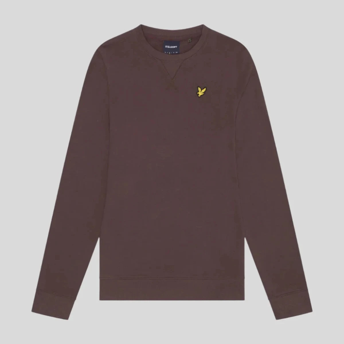 Brushed Back Crew Neck Sweatshirt Lyle & Scott - Deep Mahogany