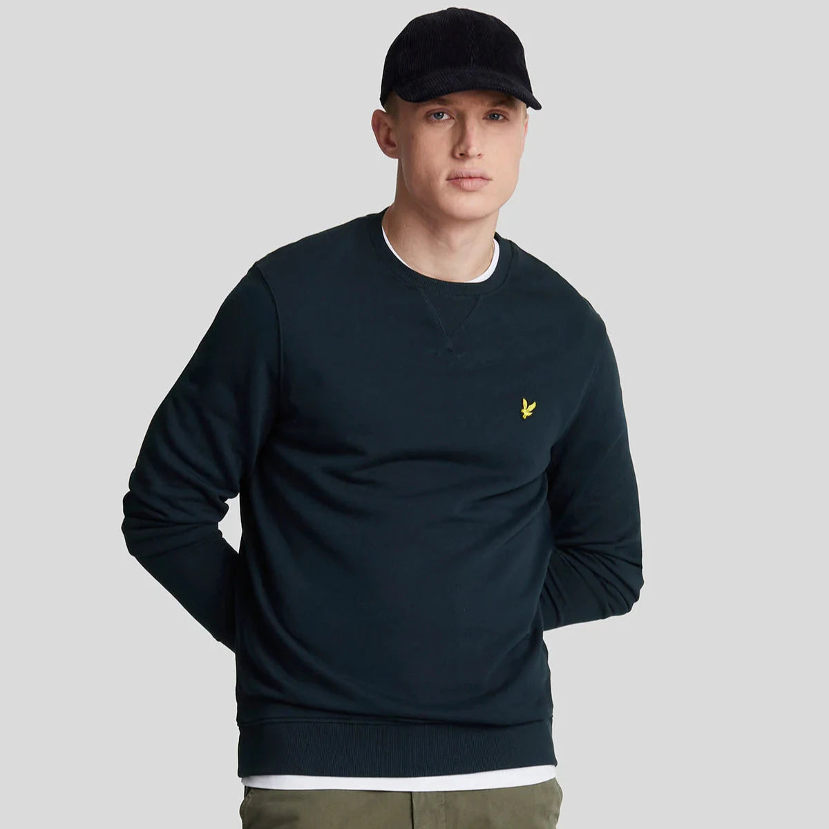 Brushed Back Crew Neck Sweatshirt Lyle & Scott - Dark Navy