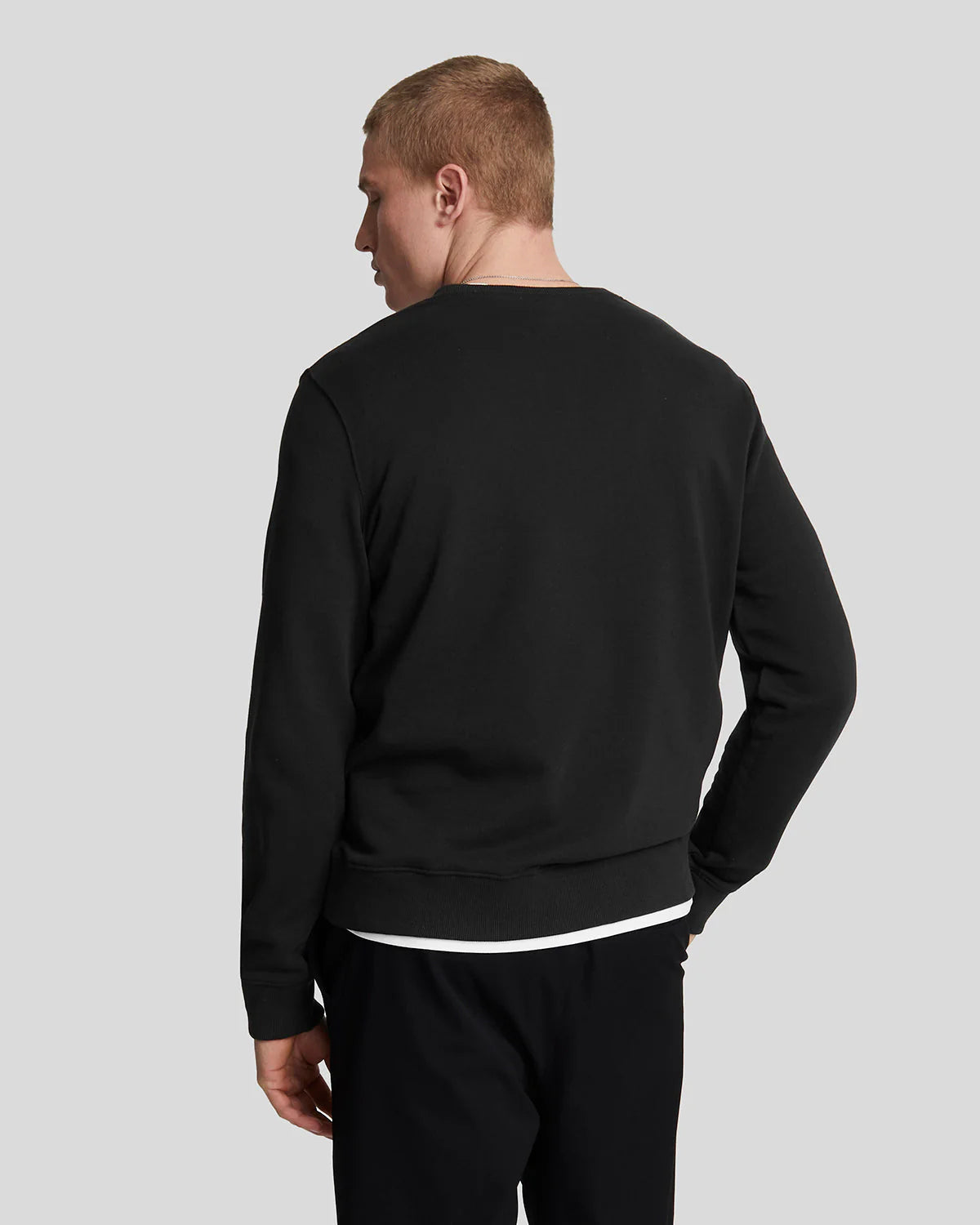 Brushed Back Crew Neck Sweatshirt Lyle & Scott - Jet Black