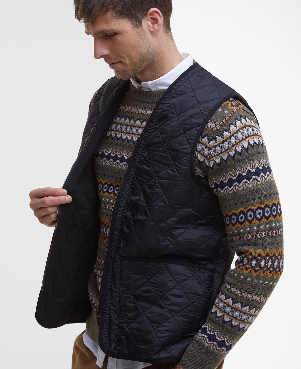 Barbour – Polarquilt Waistcoat Zip Liner – Black