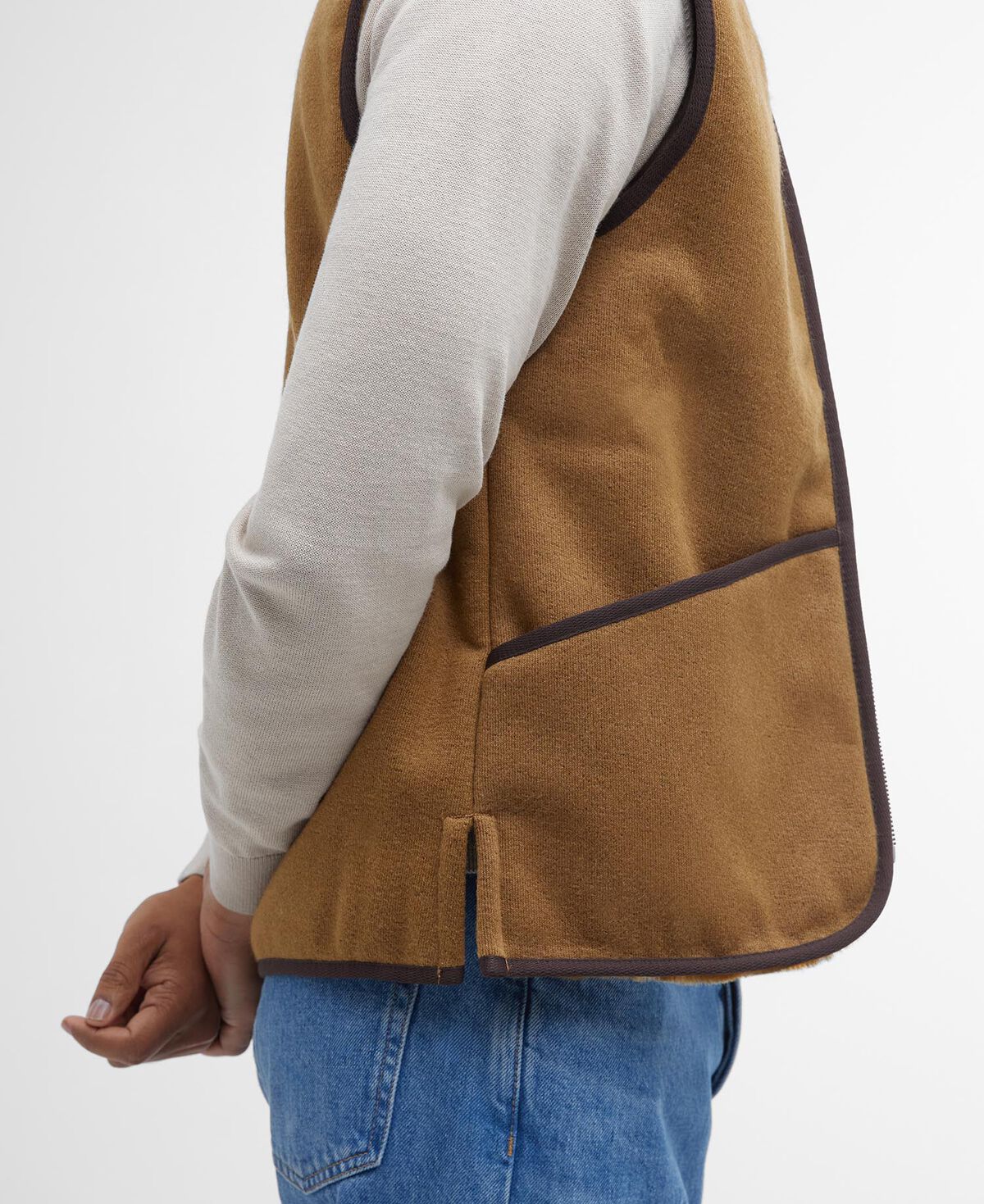Barbour – Warm Pile Waistcoat Zip – Brown