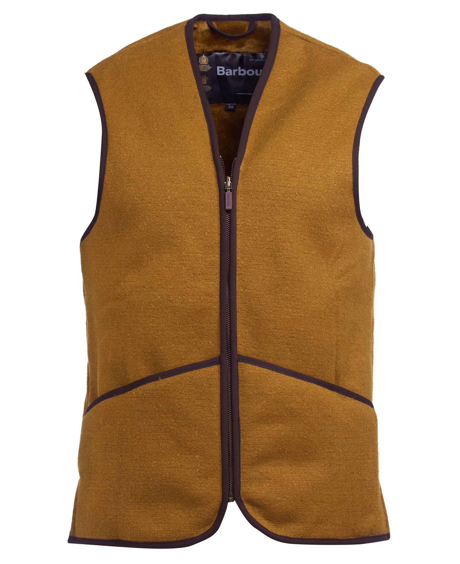 Warm Pile Waist Coat Zip FW24 Barbour - Brown