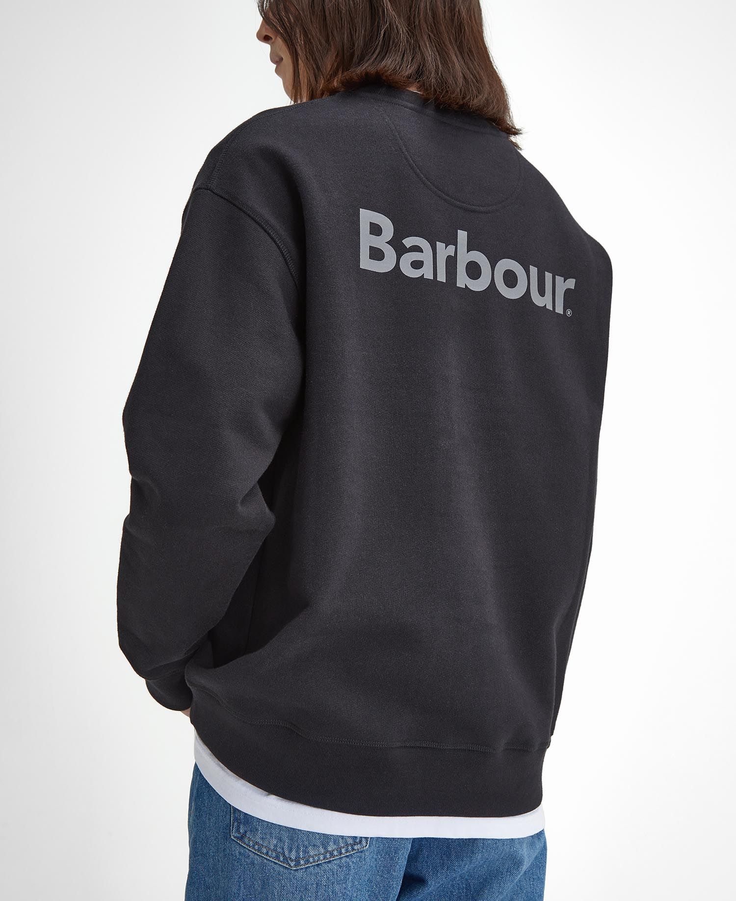 Brushed Nicholas OS Crew Neck FW24 Barbour - Black