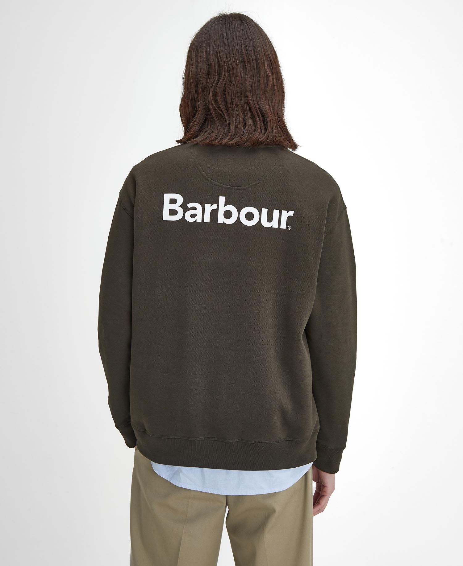 Brushed Nicholas OS Crew Neck FW24 Barbour - Sage