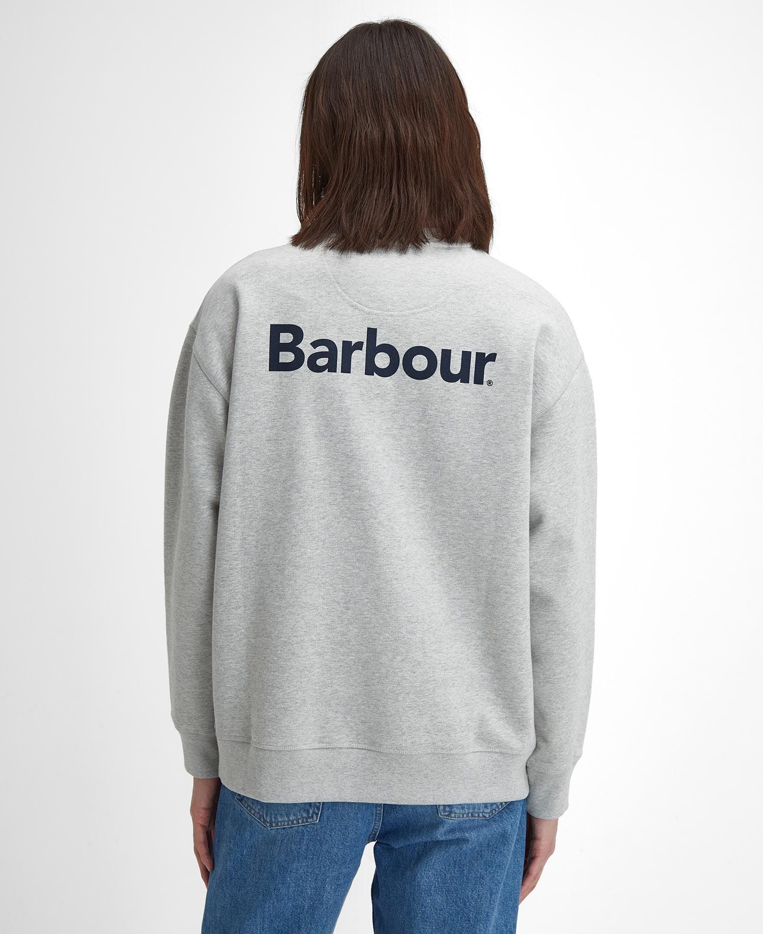 Brushed Nicholas OS Crew Neck FW24 Barbour - Grey Marl