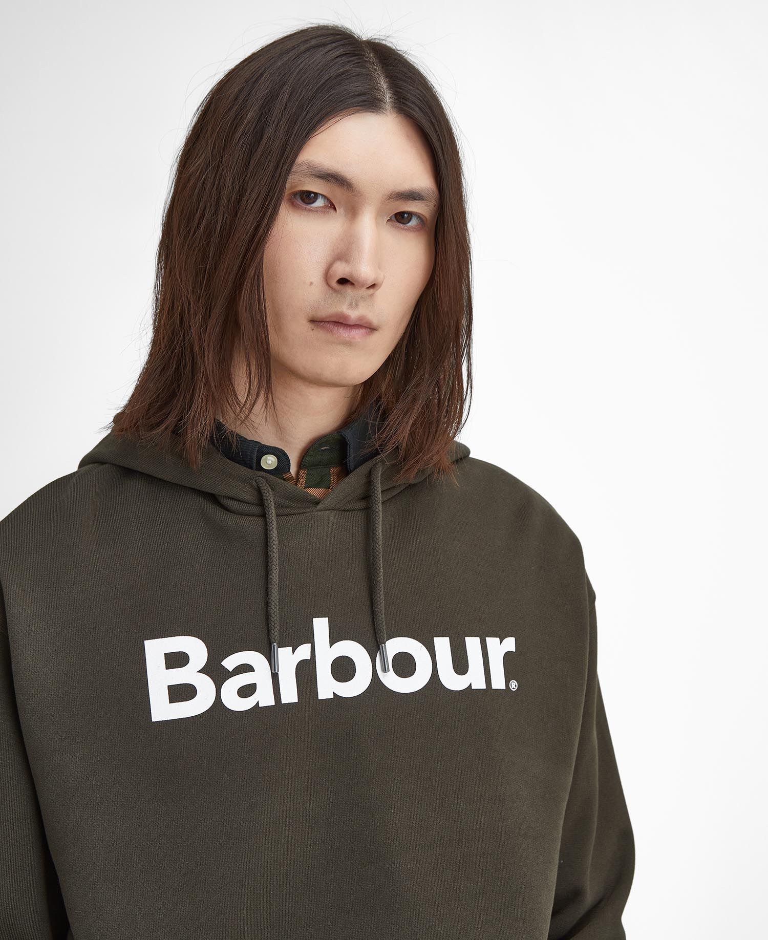 Brushed Nicholas Hoodie Fw24 Barbour - Sage