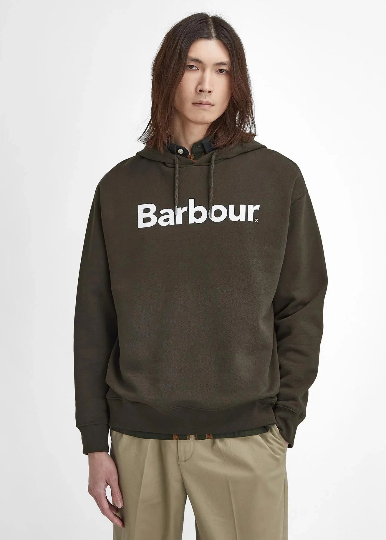 Brushed Nicholas Hoodie Fw24 Barbour - Sage