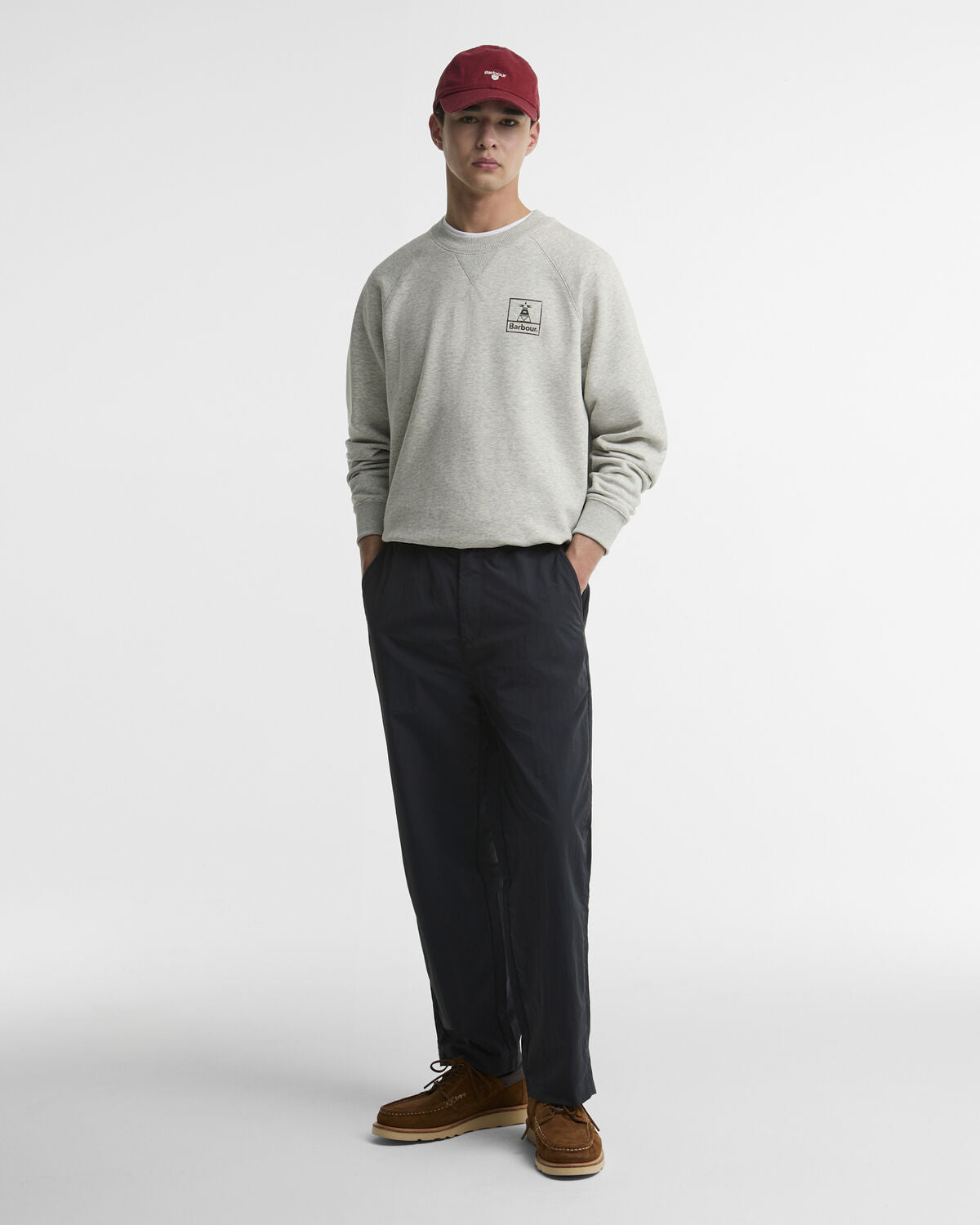 Barbour – OS Fit Transp Crew Neck Sweat – Grey Marl