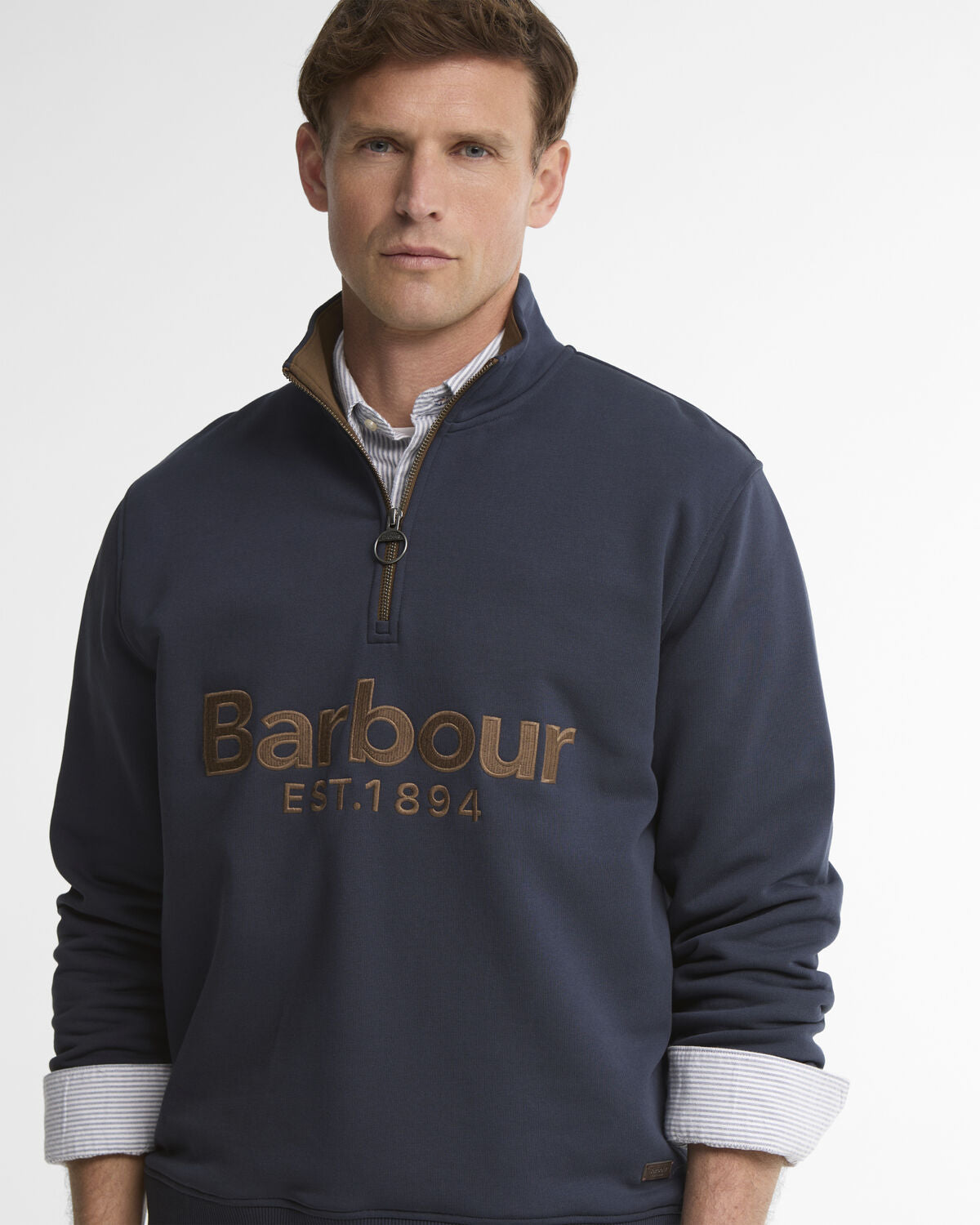 Barbour – Fosse Half Zip Sweatshirt – Navy
