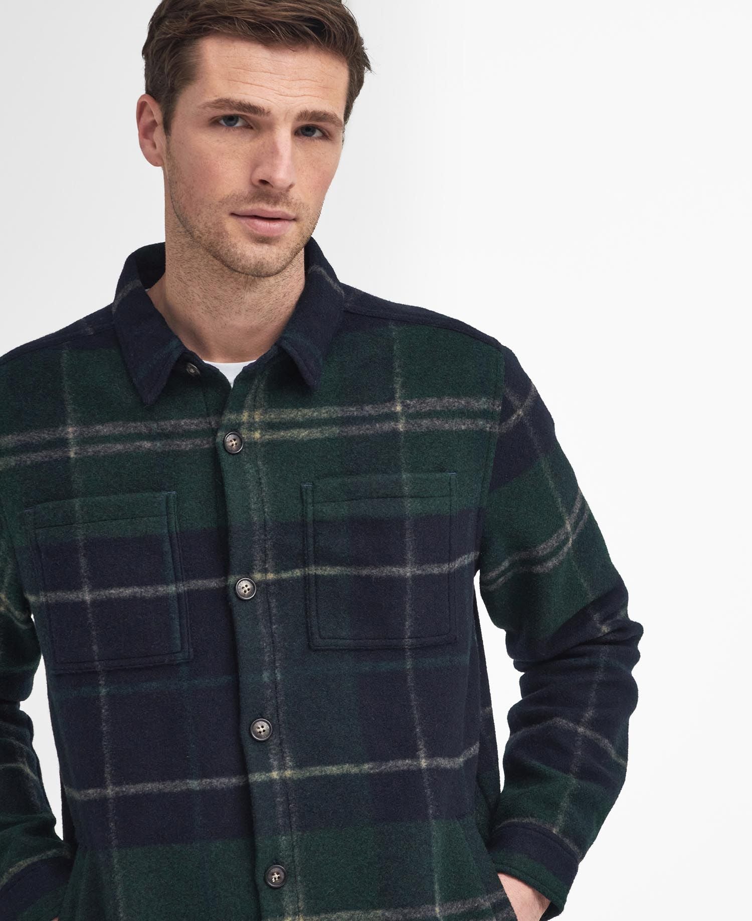 Chapter Tailored Check Fw24 Overshirt Green Lock Tartan