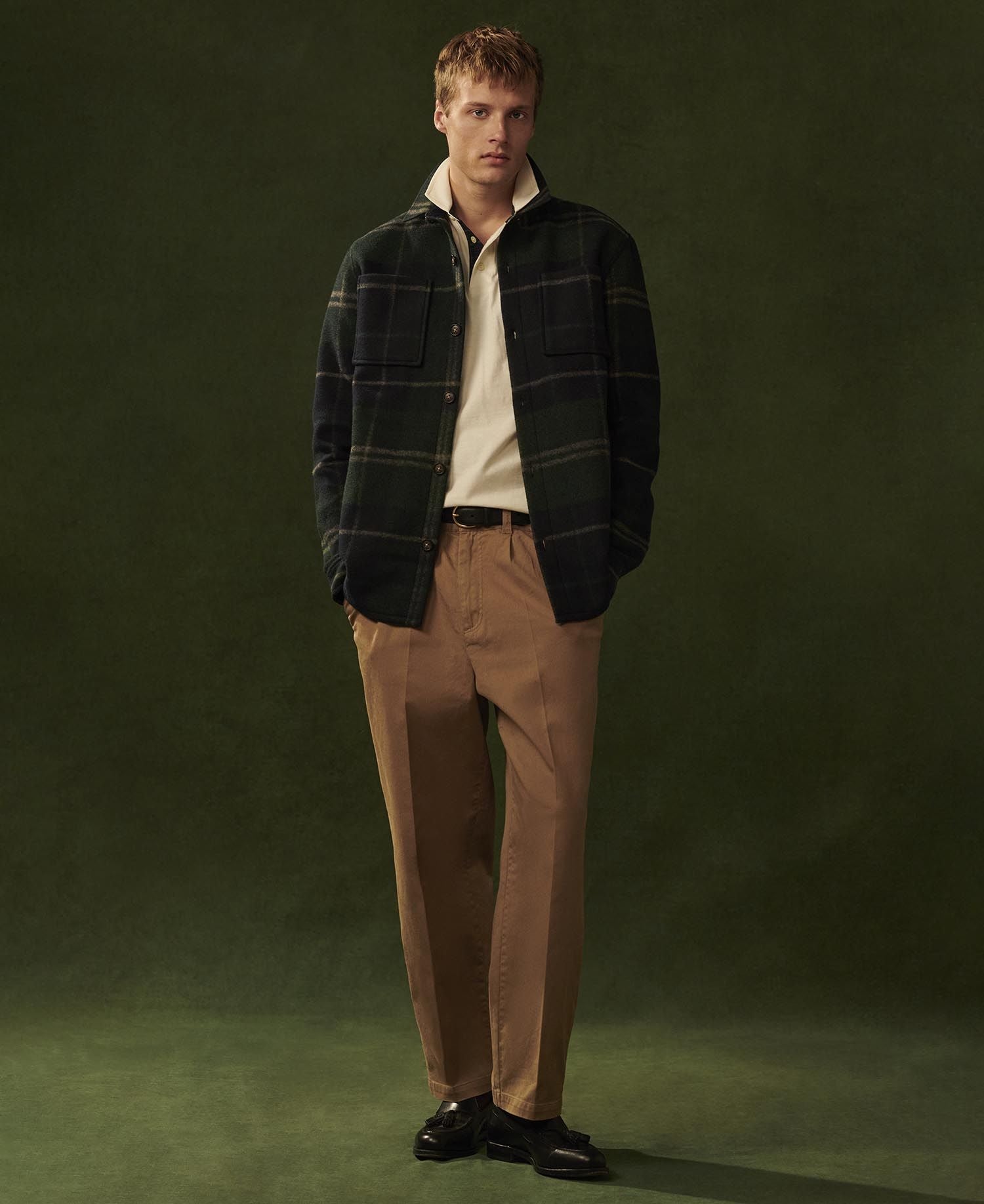 Chapter Tailored Check Fw24 Overshirt Green Lock Tartan