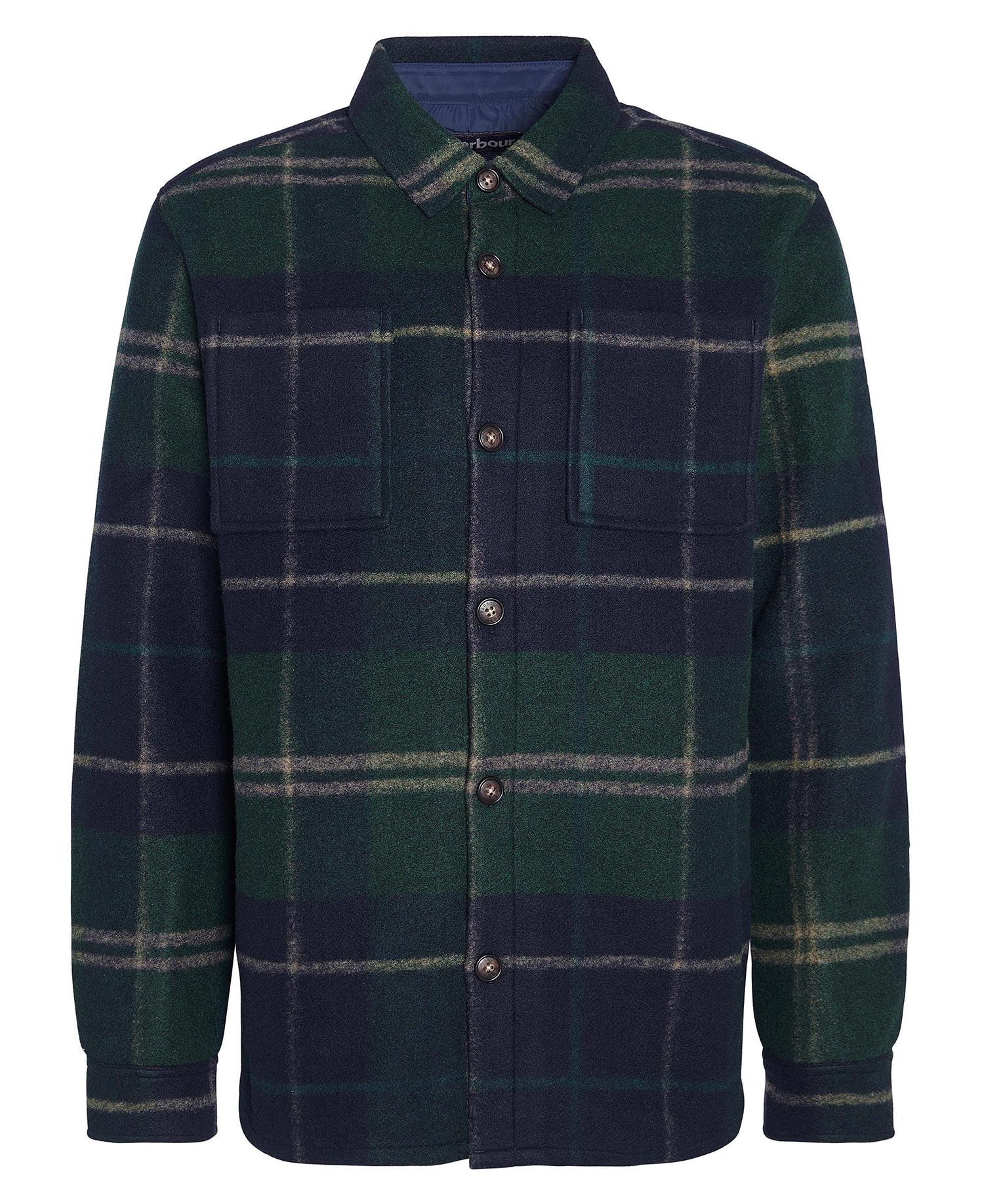 Chapter Tailored Check Fw24 Overshirt Green Lock Tartan