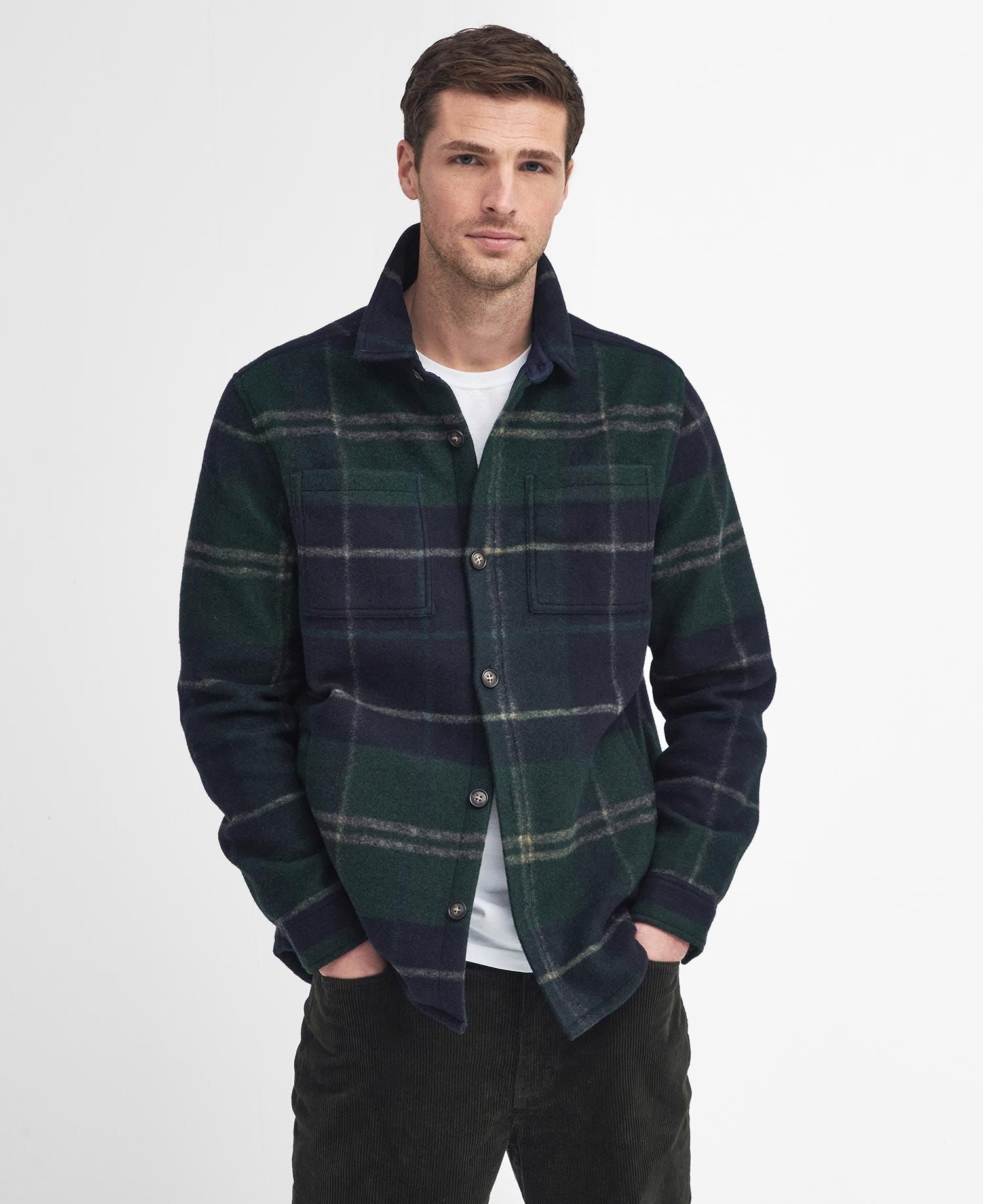 Chapter Tailored Check Fw24 Overshirt Green Lock Tartan