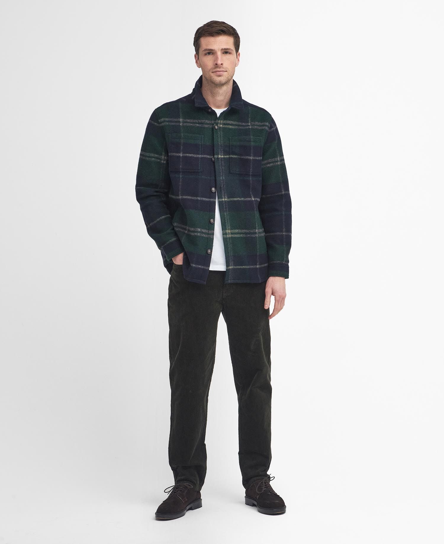 Chapter Tailored Check Fw24 Overshirt Green Lock Tartan