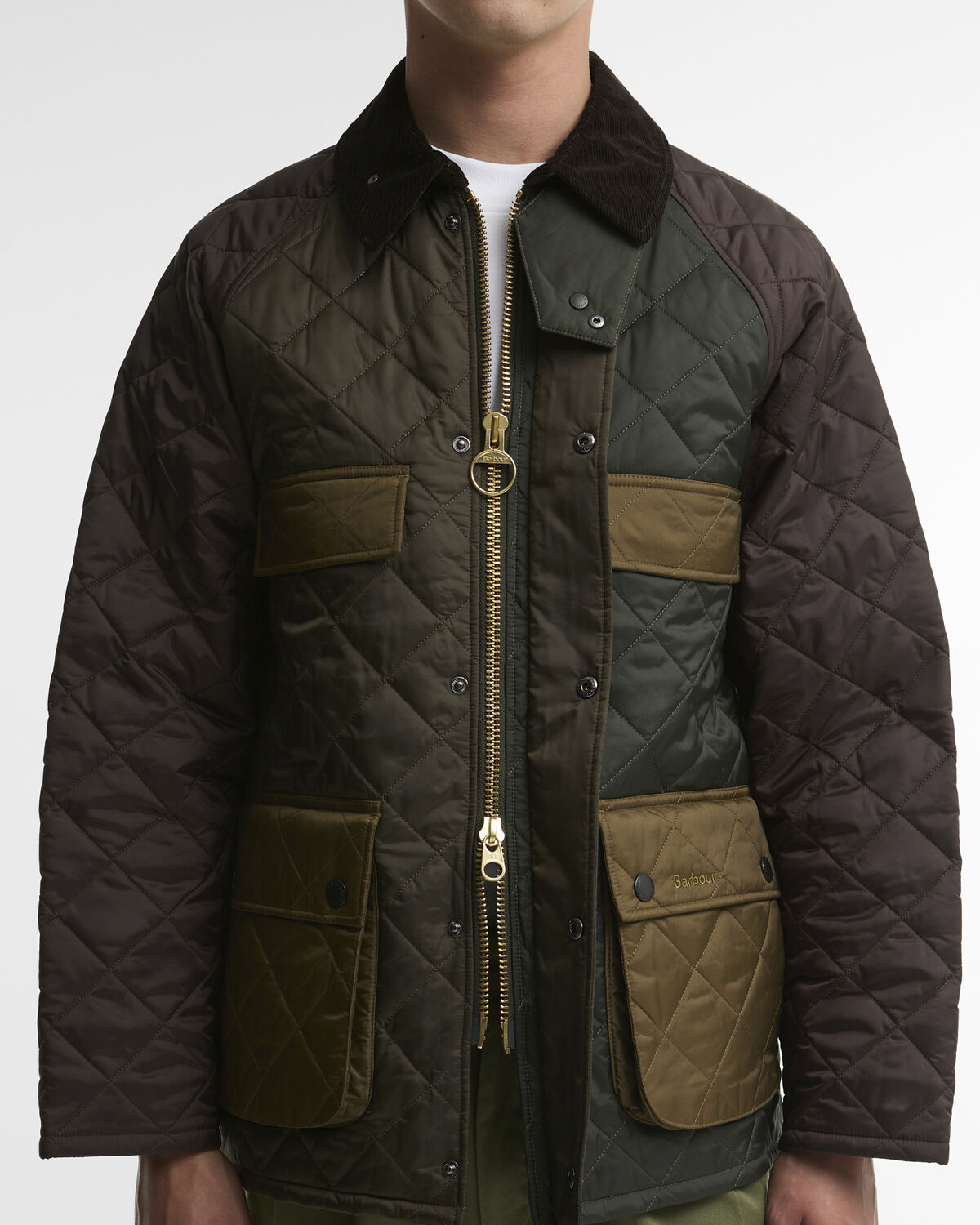 Barbour – Patch Sugar Bedale Quilt Jacket – Sage