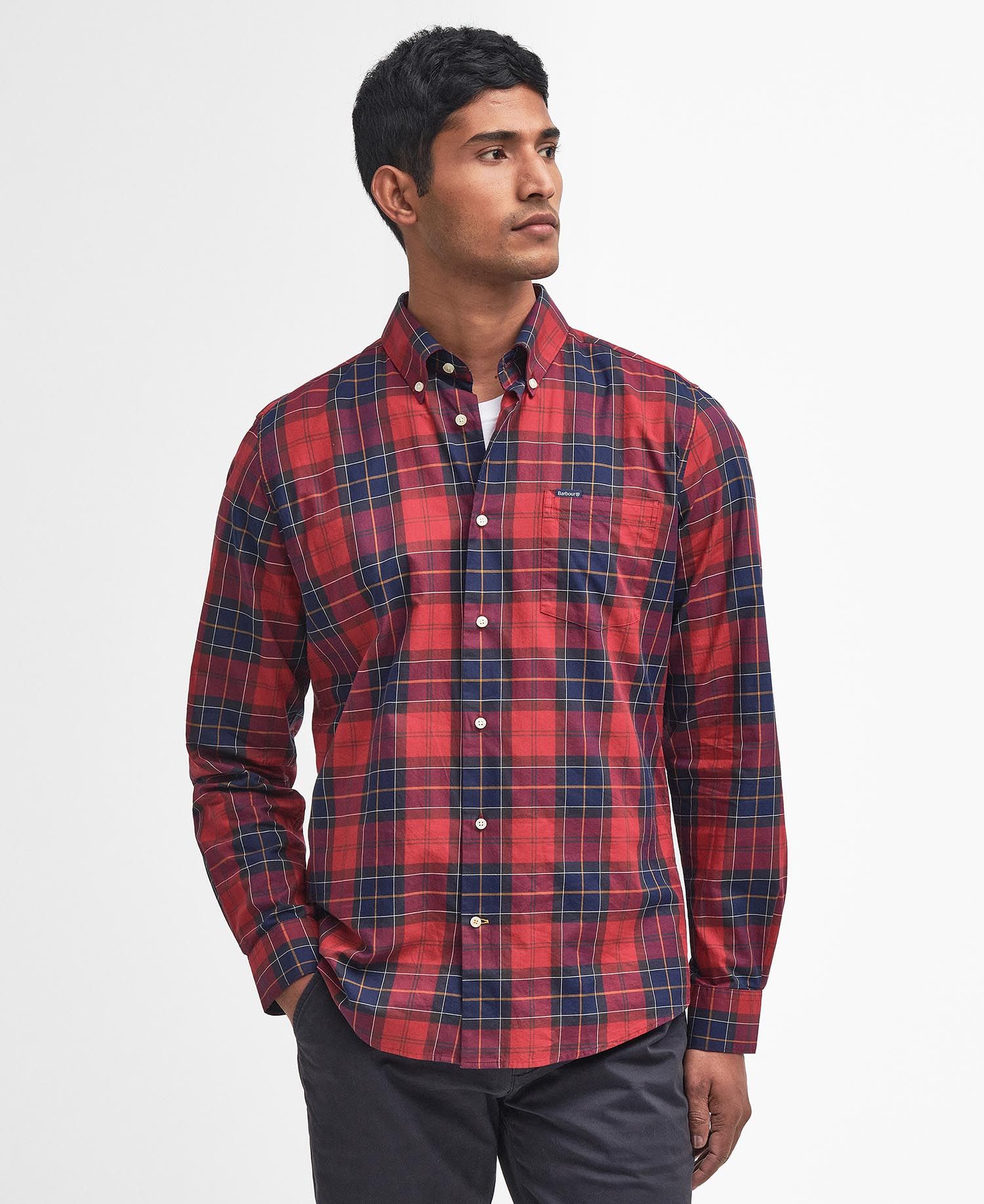 Wetheram Tailored Shirt Fw24 Barbour - Red