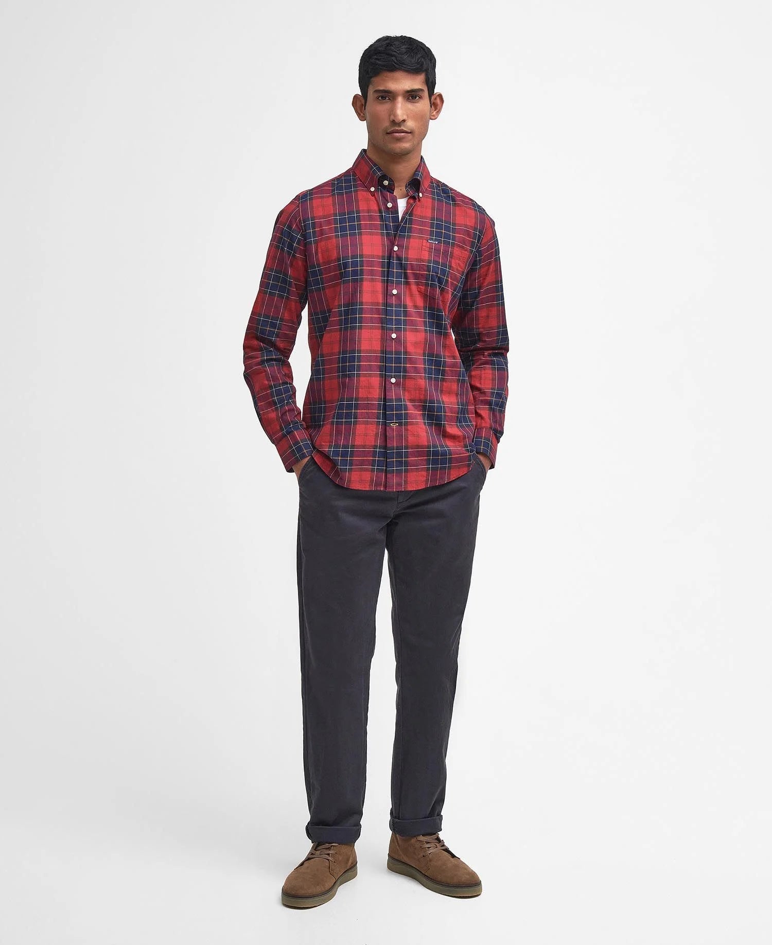 Wetheram Tailored Shirt Fw24 Barbour - Red