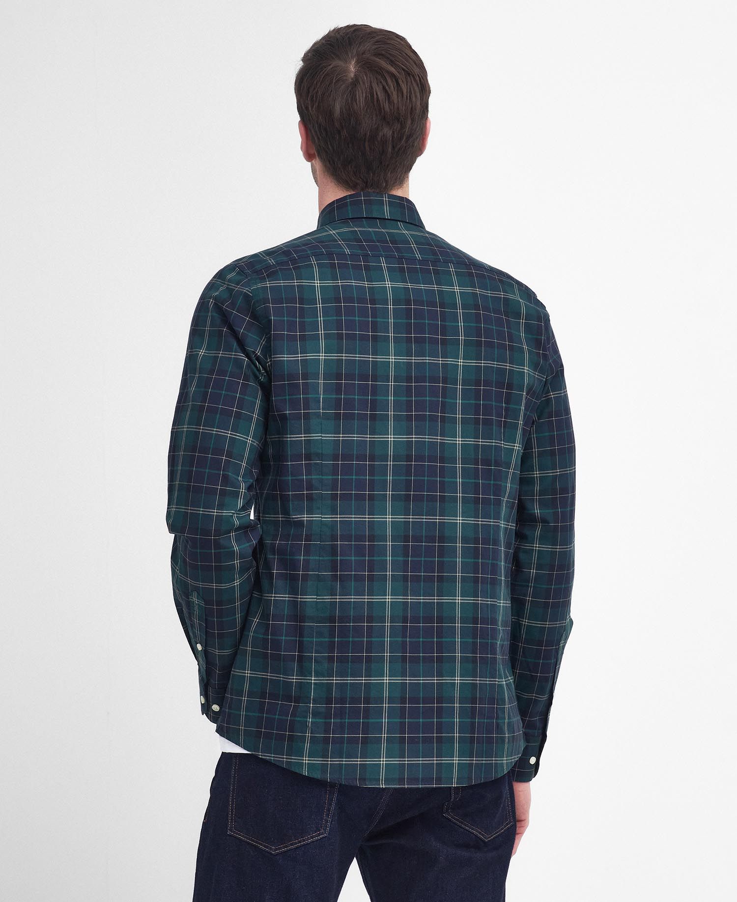 Wetheram Tailored Shirt Fw24 Barbour - Green Loch