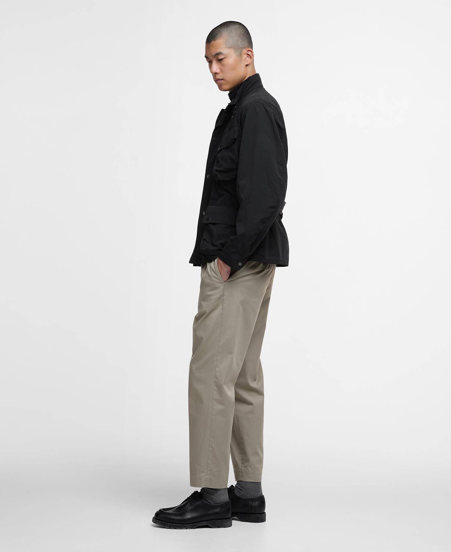 Contemporary A7 Rain Jacket Barbour International - Black