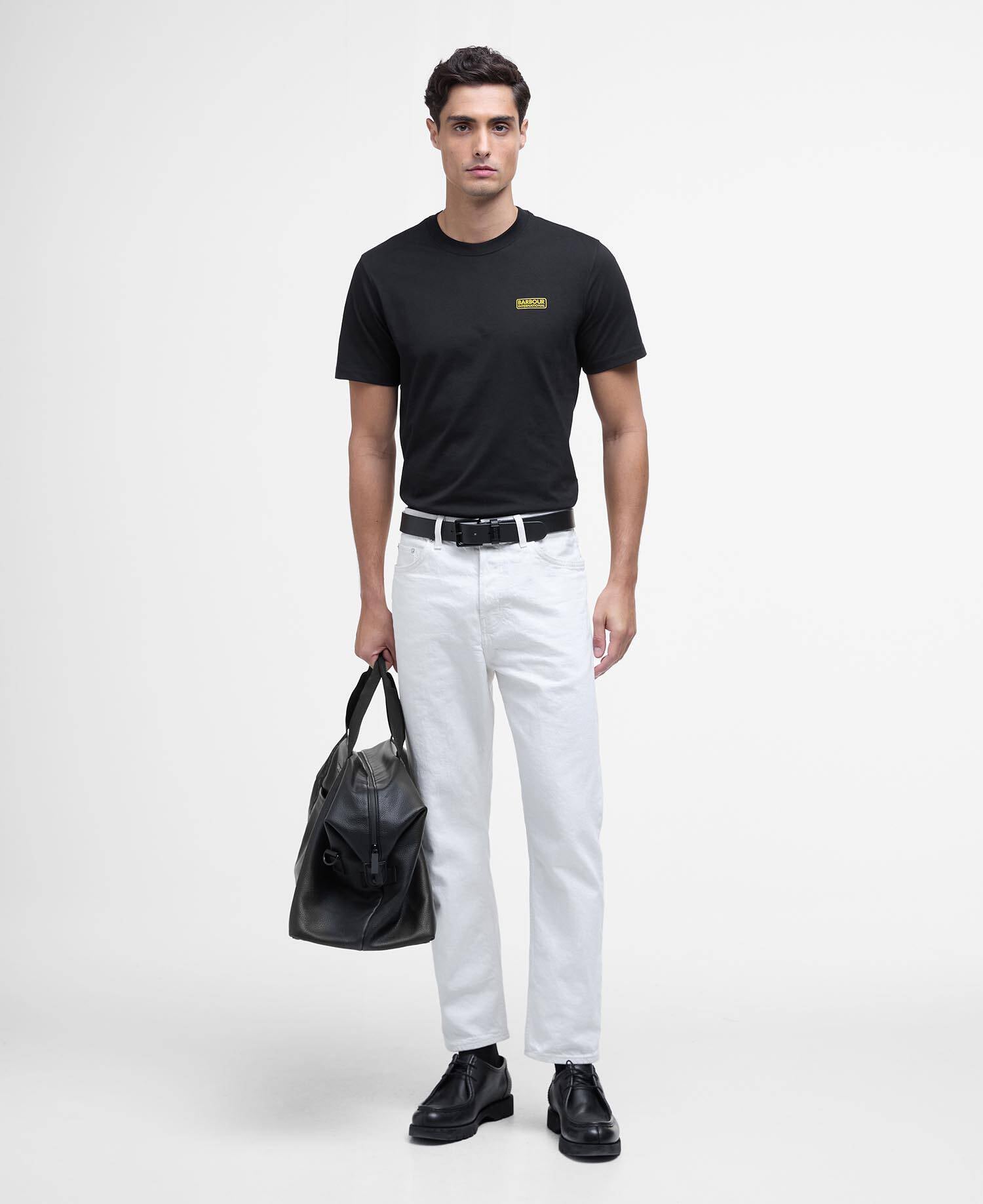 Small Logo T-Shirt SS26 Barbour International - Black / Yellow