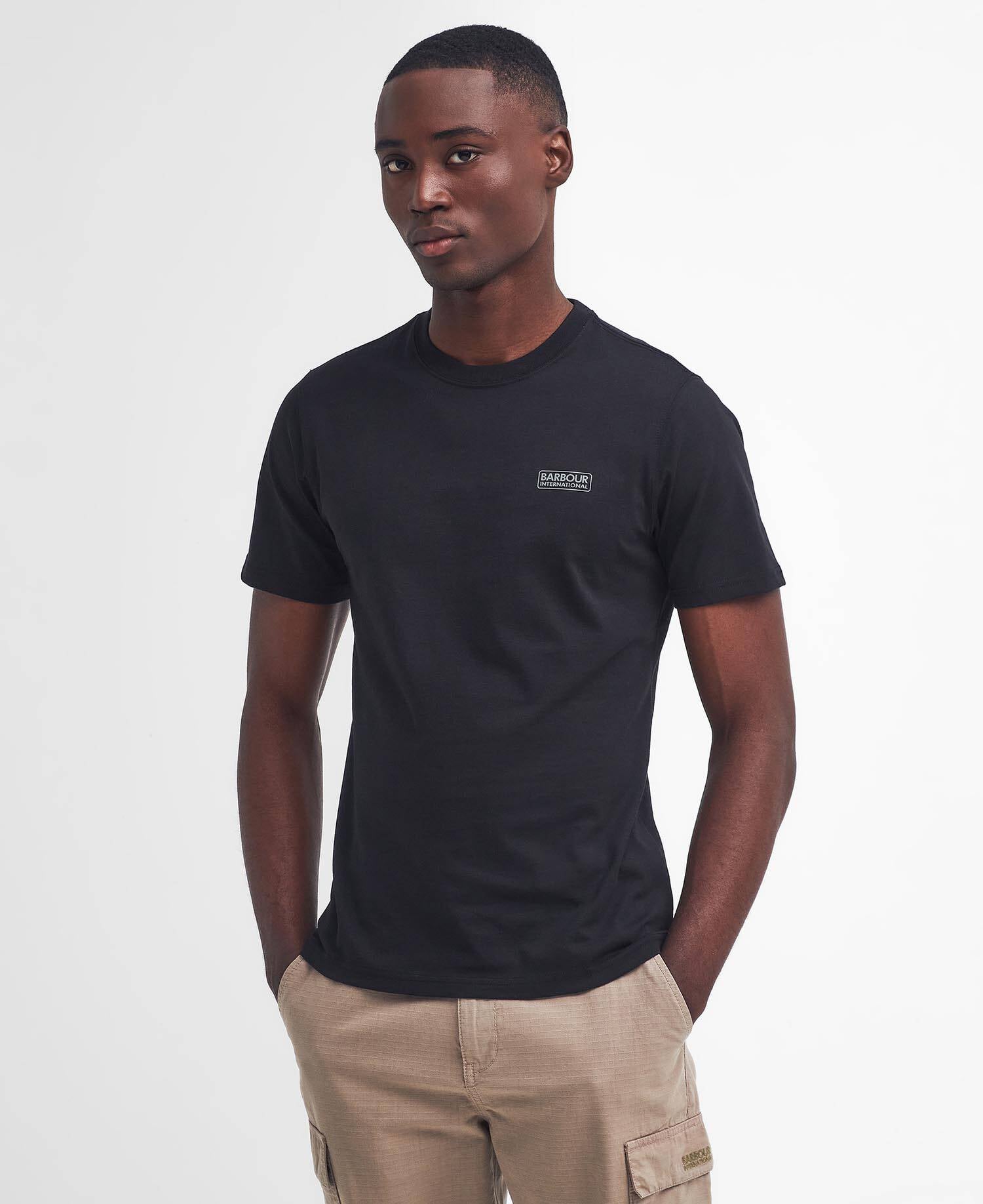 Small Logo T-Shirt SS26 Barbour International - Black / Pewter