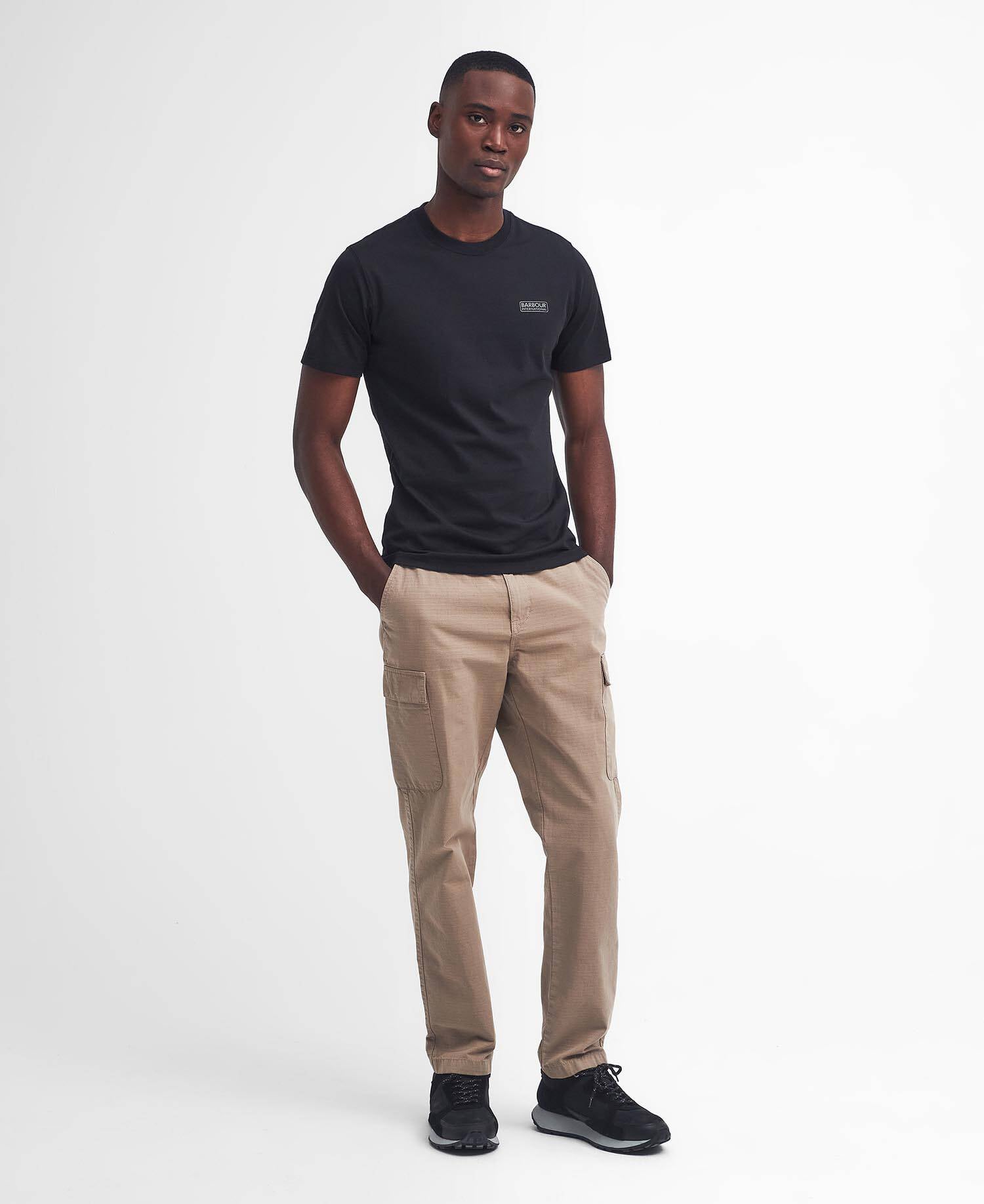 Small Logo T-Shirt SS26 Barbour International - Black / Pewter