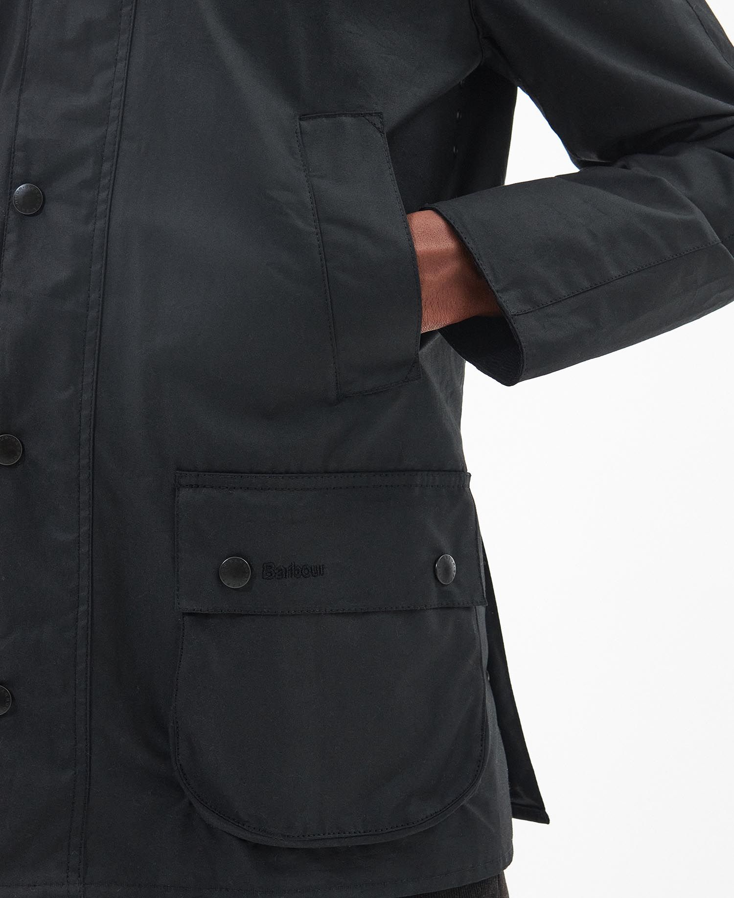 Ashby Wax Jacket FW24 Wax Coat Barbour - Black / Classic