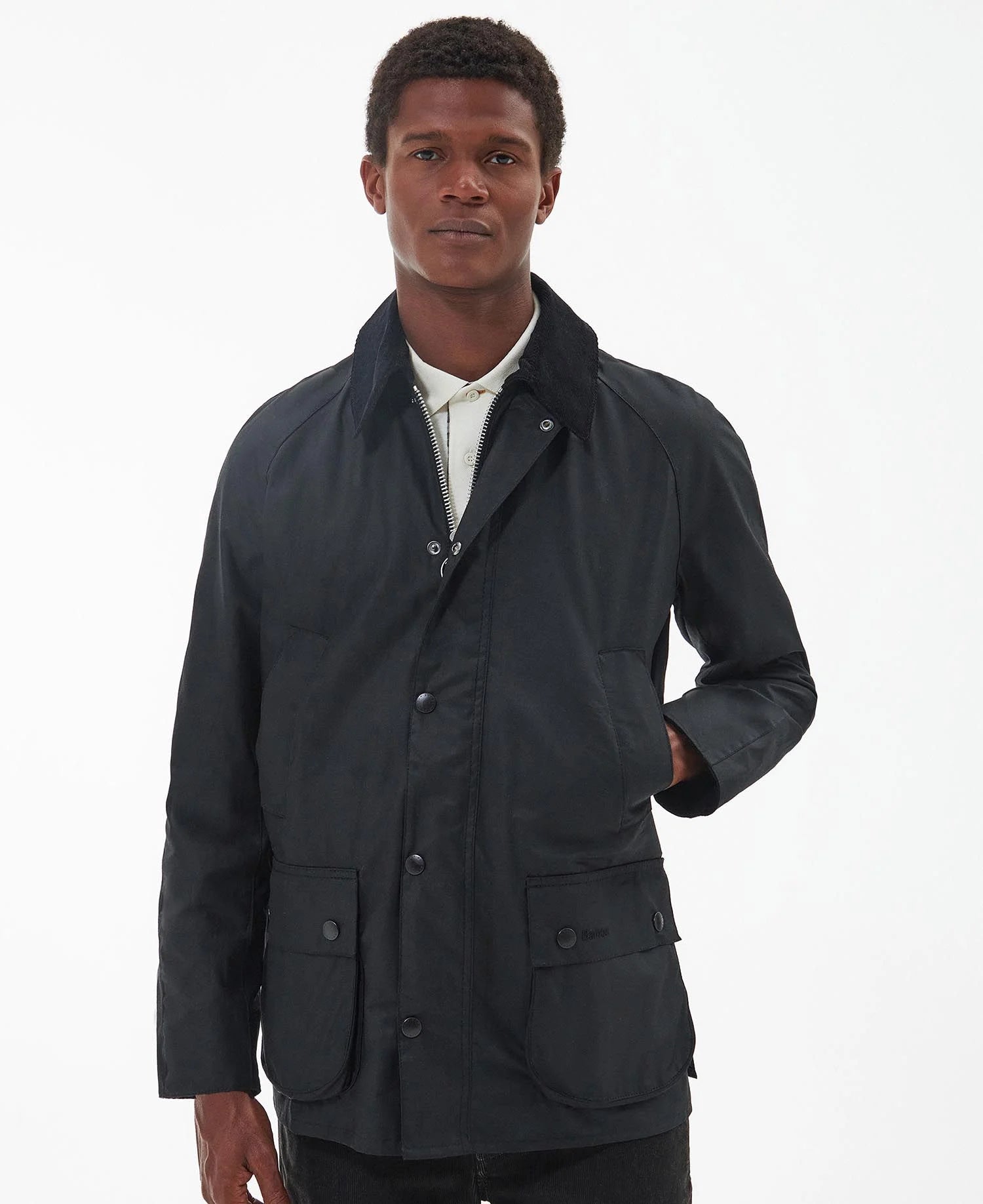 Ashby Wax Jacket FW24 Wax Coat Barbour - Black / Classic