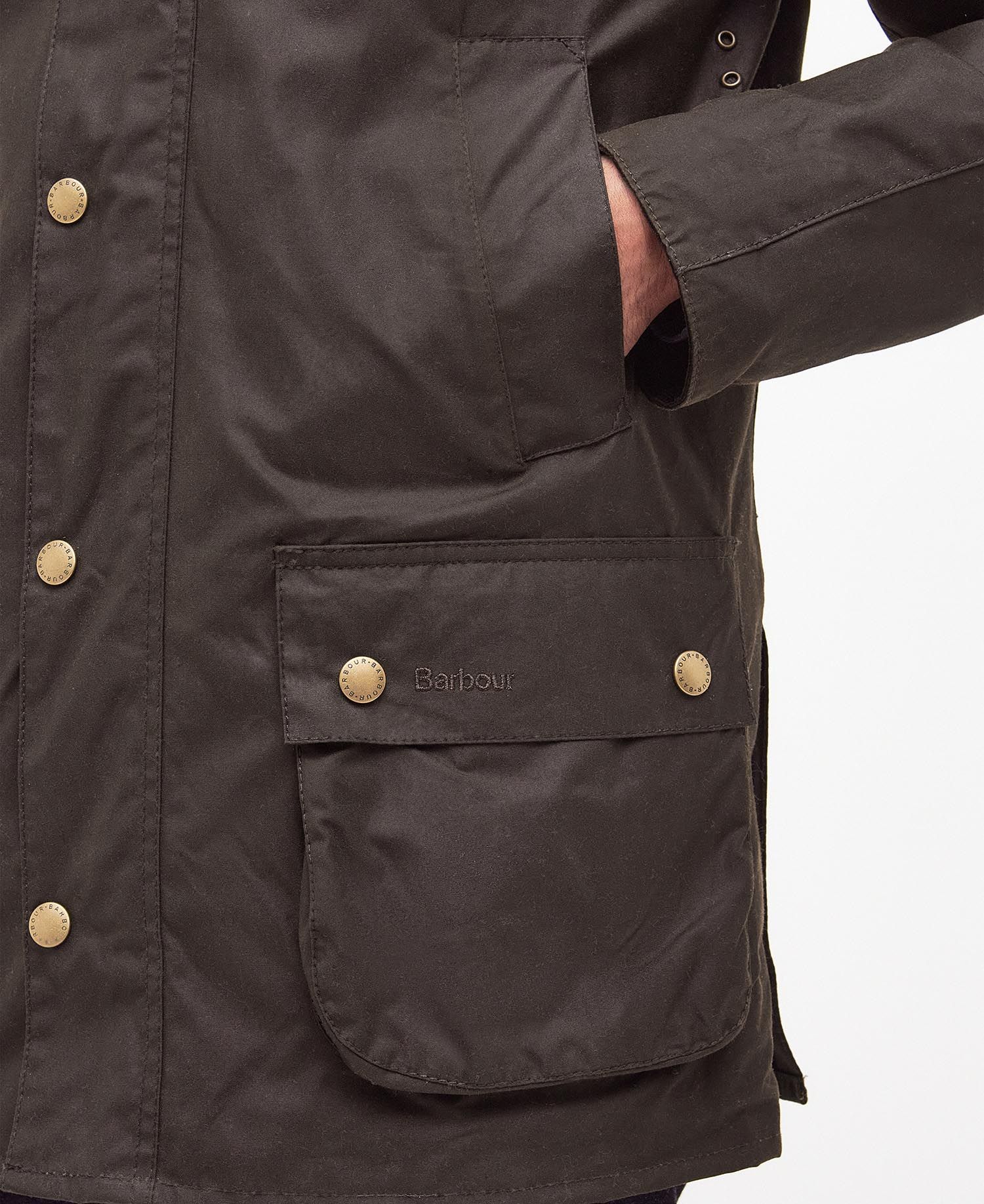 Ashby Wax Jacket FW24 Wax Coat Barbour - Olive