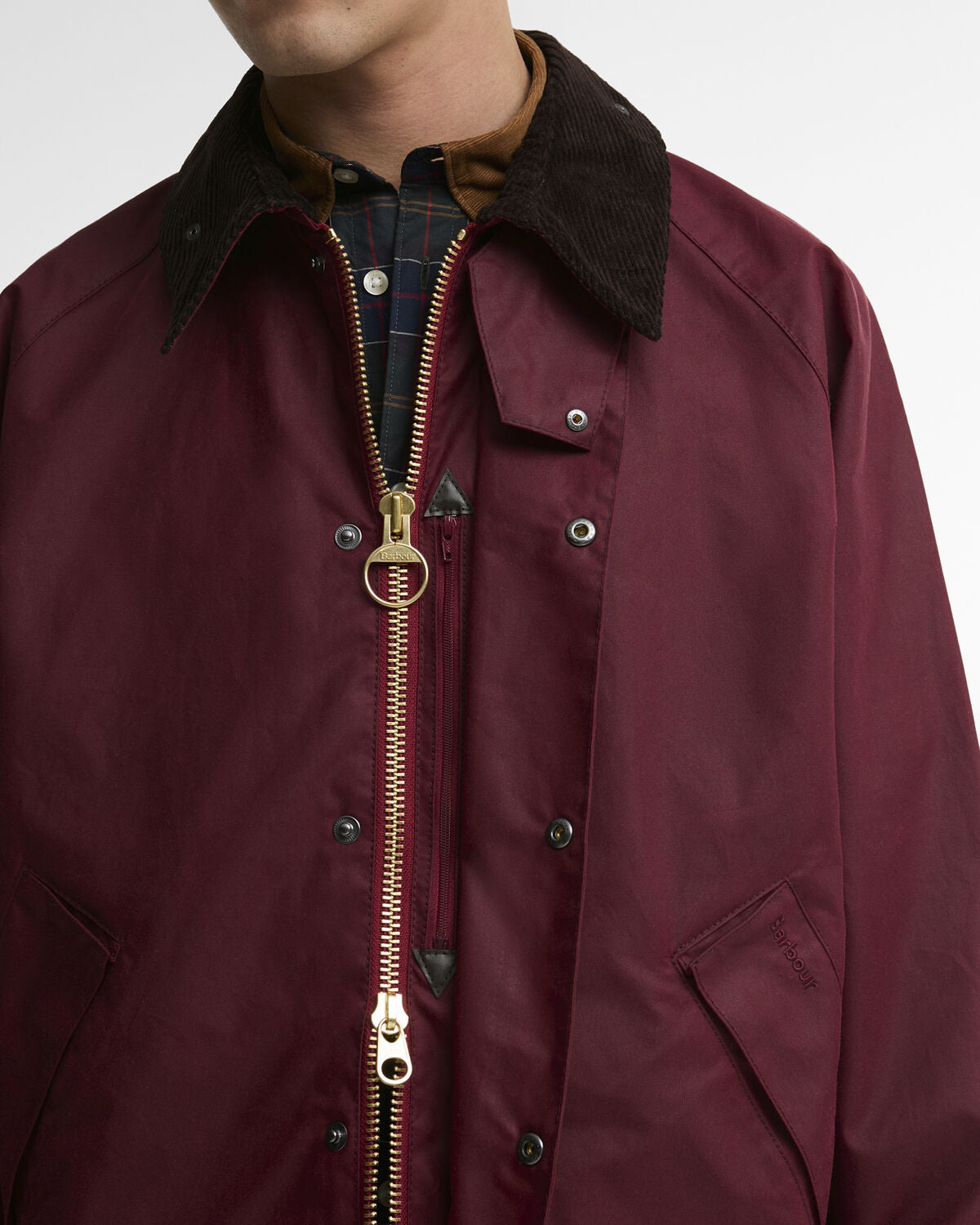 Barbour – OS Transport Wax Jacket – Biking Red
