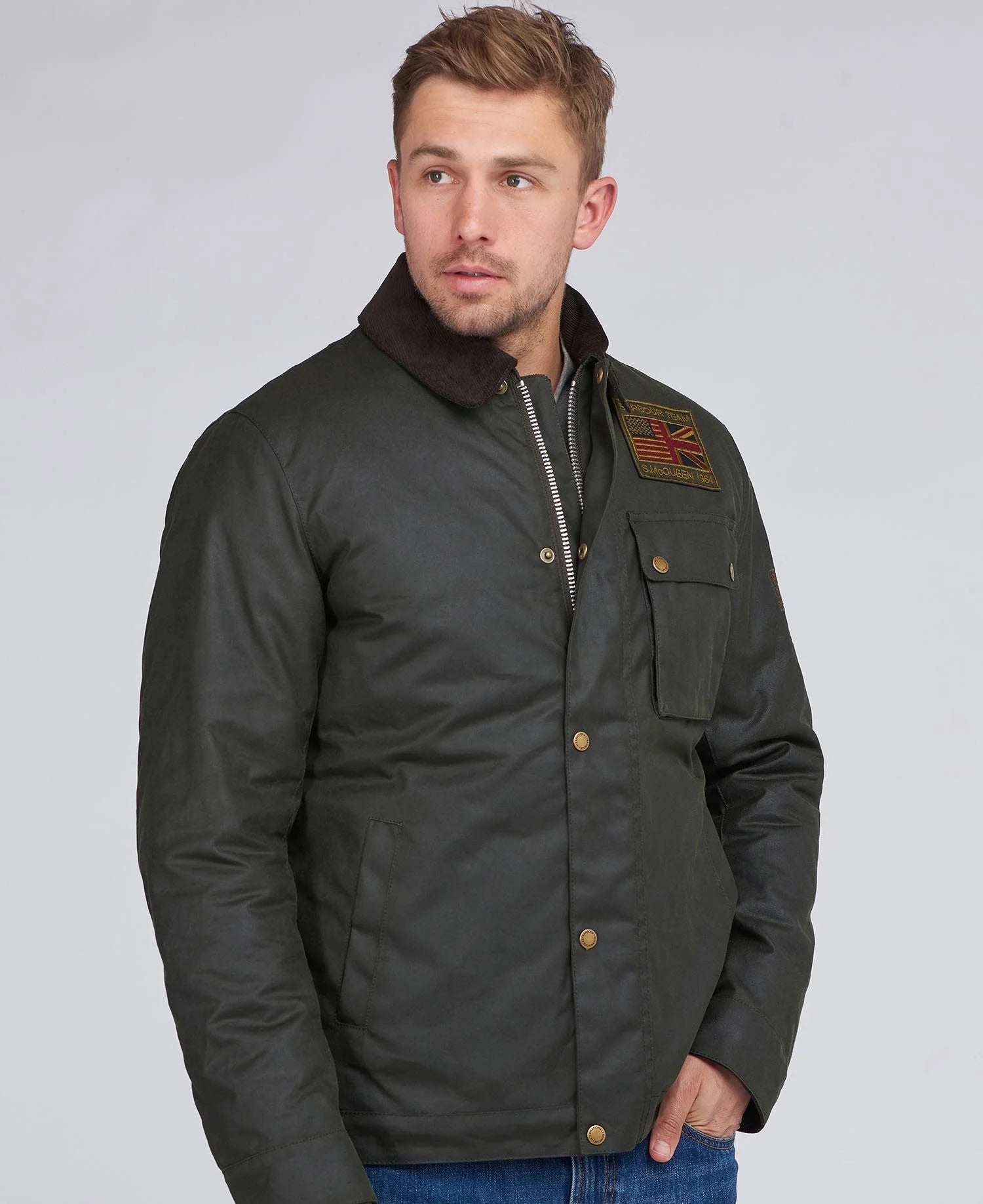 Workers Wax Jacket Fw24 Barbour International - Sage