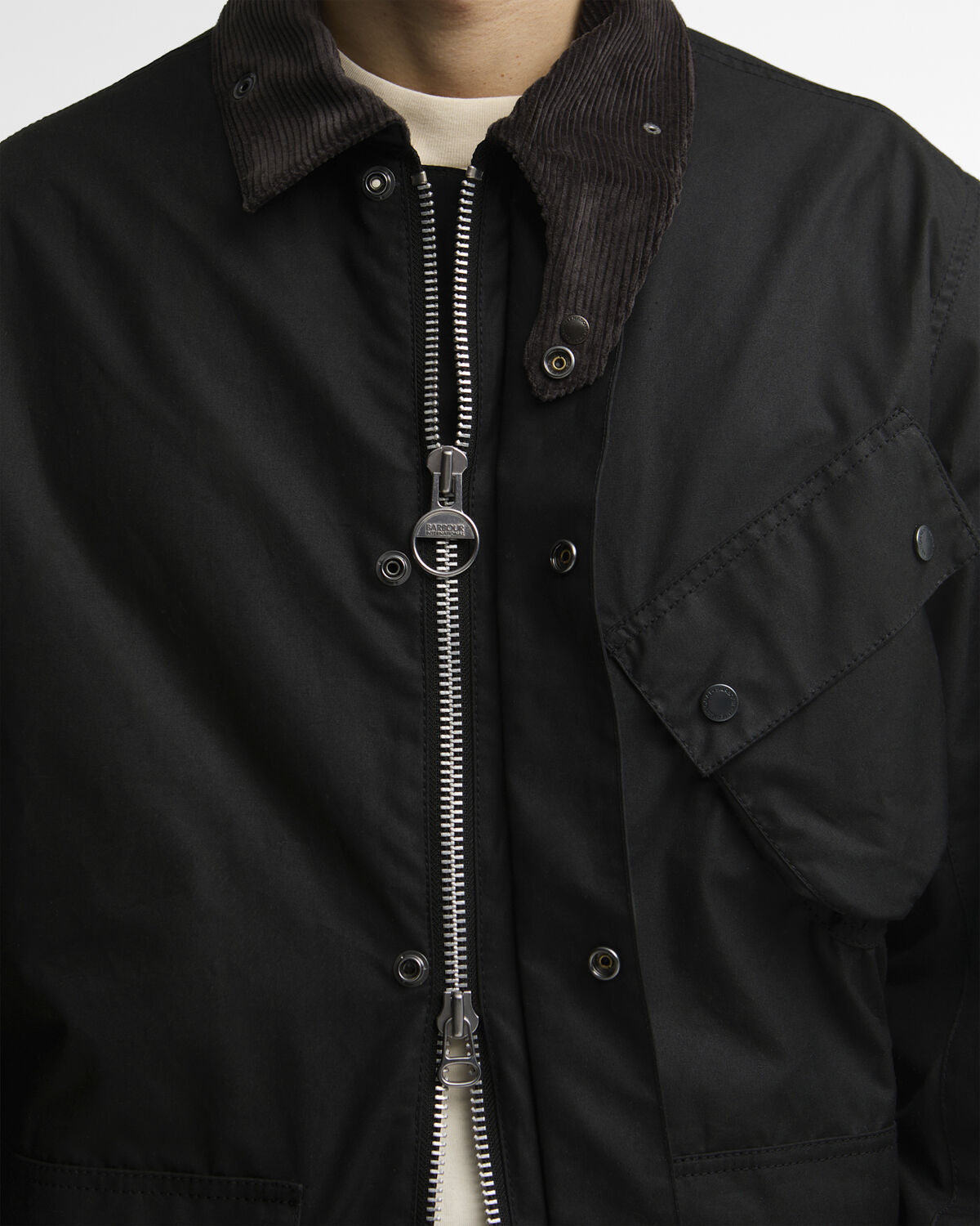 Barbour International – Brake Line Wax Jacket – Black
