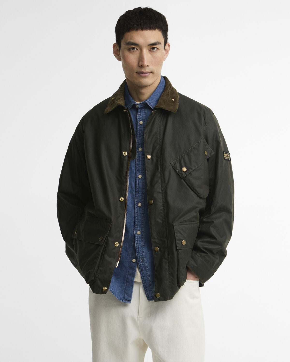 Barbour International – Brake Line Wax Jacket – Fern