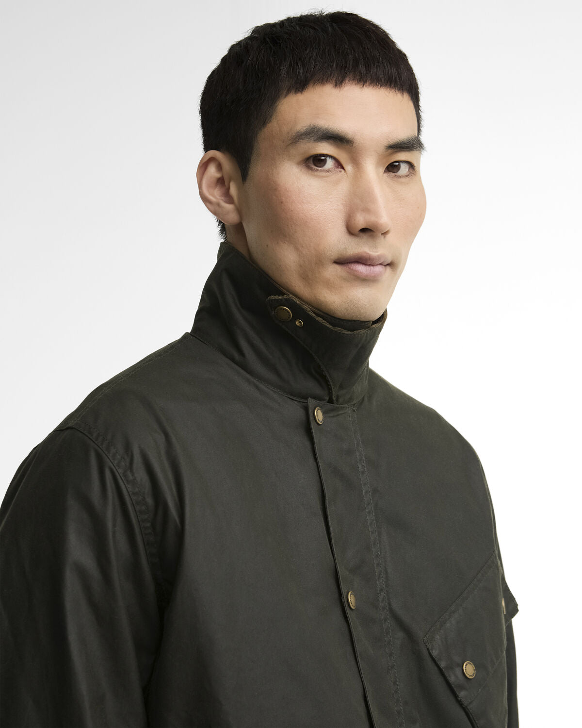 Barbour International – Brake Line Wax Jacket – Fern