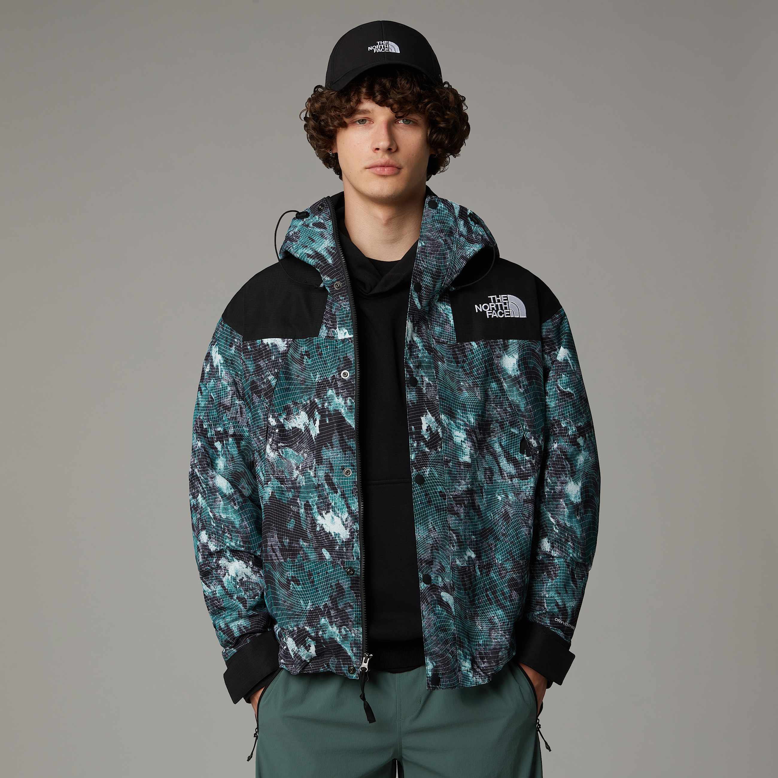 Giacca DryVent™ Mono Mountain The North Face - Deep Nori Trail Grid Print / TNF Black