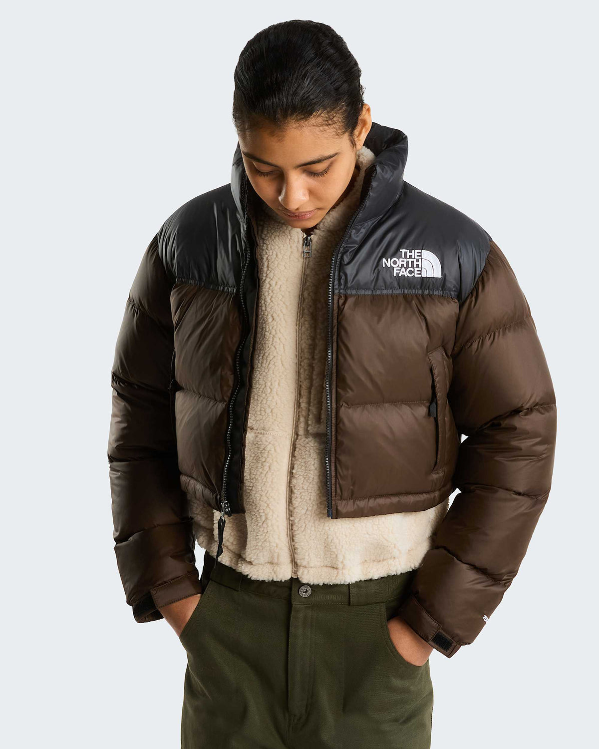 The North Face Nuptse Short donna marrone - foto 5